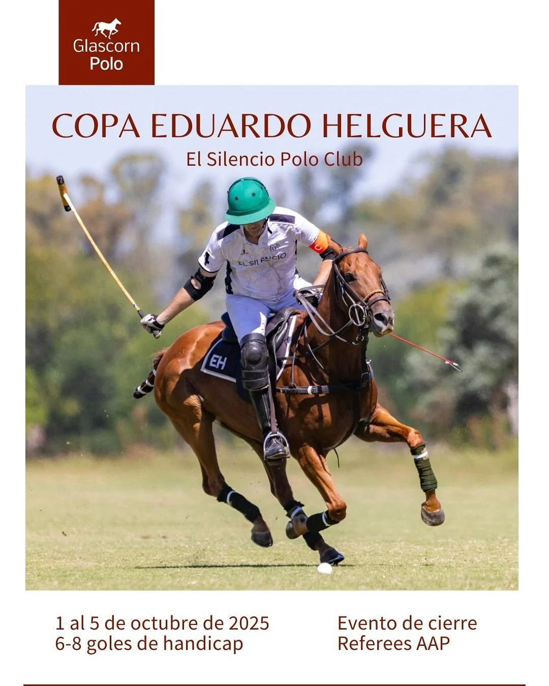 🏆 Copa Eduardo Helguera 2025

Se viene la segunda edici&oacute;n del torneo emblem&aacute;tico en homenaje al fundador de El Silencio Polo, Eduardo Helguera.

📍El Silencio Polo

&iexcl;Los esperamos!

Nos apoyan @tacos.top @equidiet @aperospilar @c
