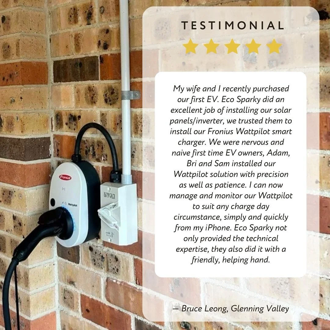 ⭐️⭐️⭐️⭐️⭐️ 

We love hearing from happy customers!
Our client first chose us to install their solar system, and now we&rsquo;ve helped them take the next step with a Fronius Wattpilot EV charger. 🚗⚡️

By using high-quality products like Fronius, we 
