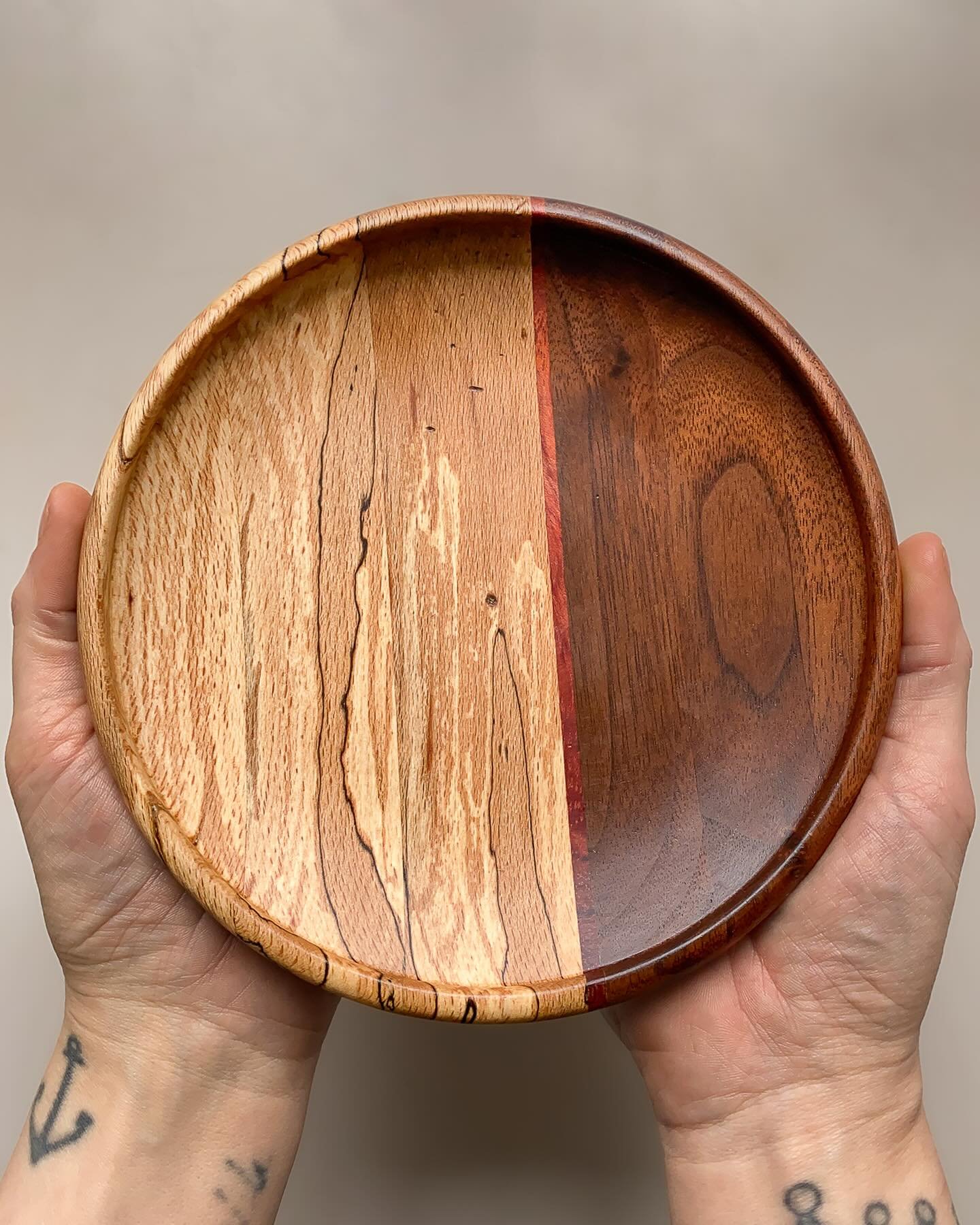 The Origin Story.
.
.
This is the first segmented catch tray I ever made and, as with almost all of my creative expressions, this design came about completely unintentionally.

I had been turning for a few months, getting more comfortable with explor