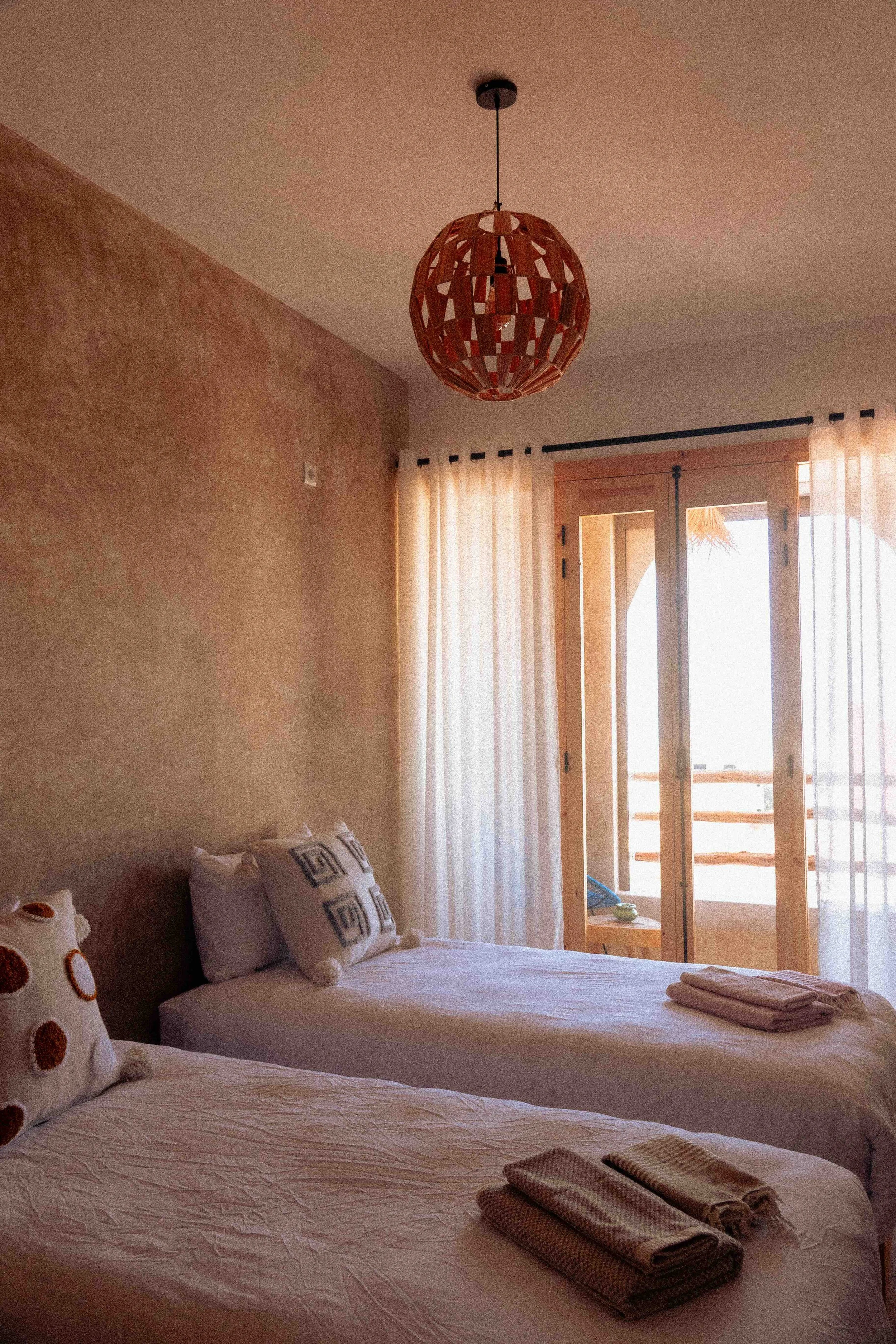 Bedroom in surf and yoga retreat in Morocco.jpeg