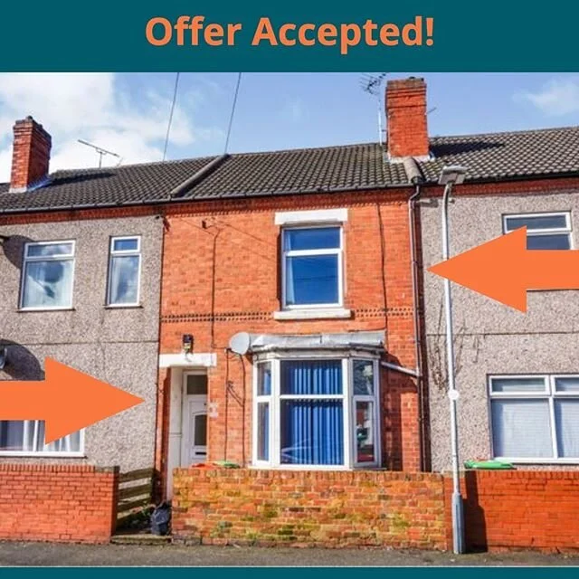 Offer accepted on this 3 bed terraced property near Mansfield - &pound;10k under asking price! 🤑
.
We are very excited to be working with @jamesegan81 and his team at @britishlivinggroup to bring this stinker into 6 bed HMO fruition 🏡 .
.
It was no