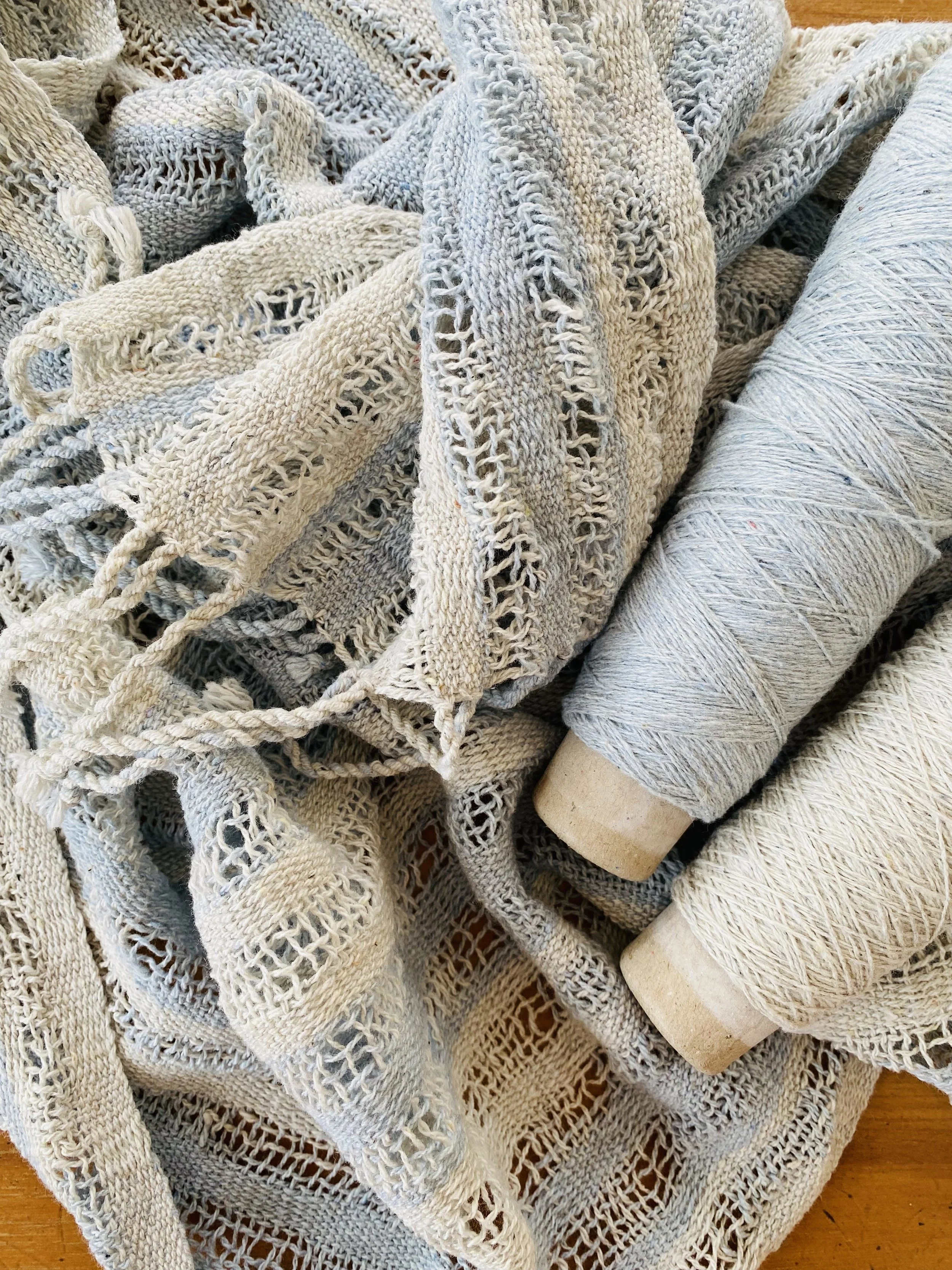 Denim scarf with yarn.jpg