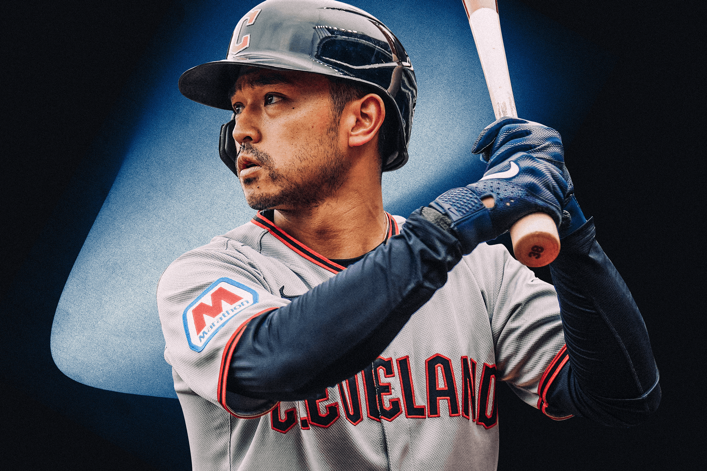 After a slow start this season, Steven Kwan has regained the form that has carried him to All-Star acclaim with the Cleveland Guardians (courtesy Cleveland Guardians)