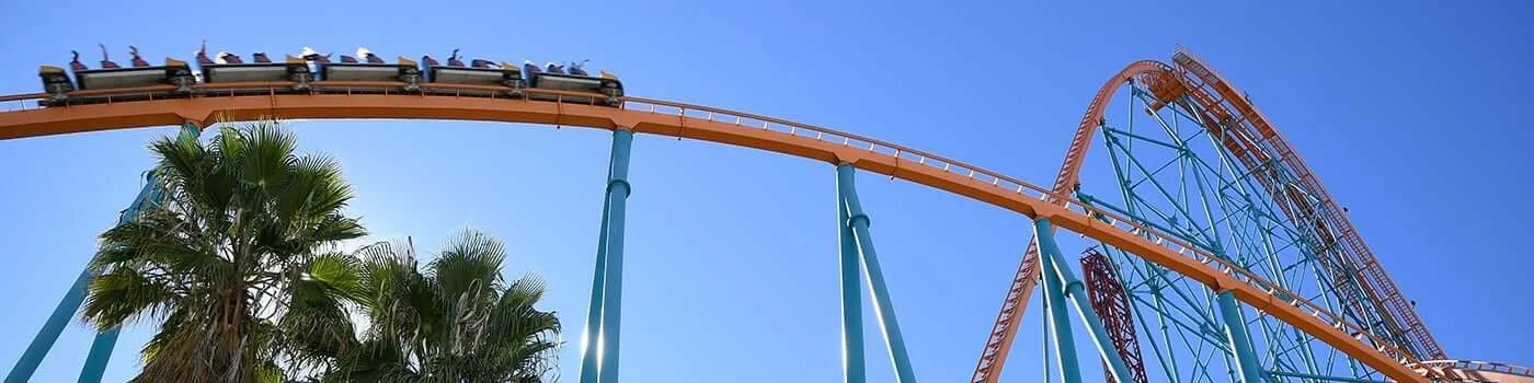 The Goliath roller coaster at Six Flags Magic Mountain, Valencia, California