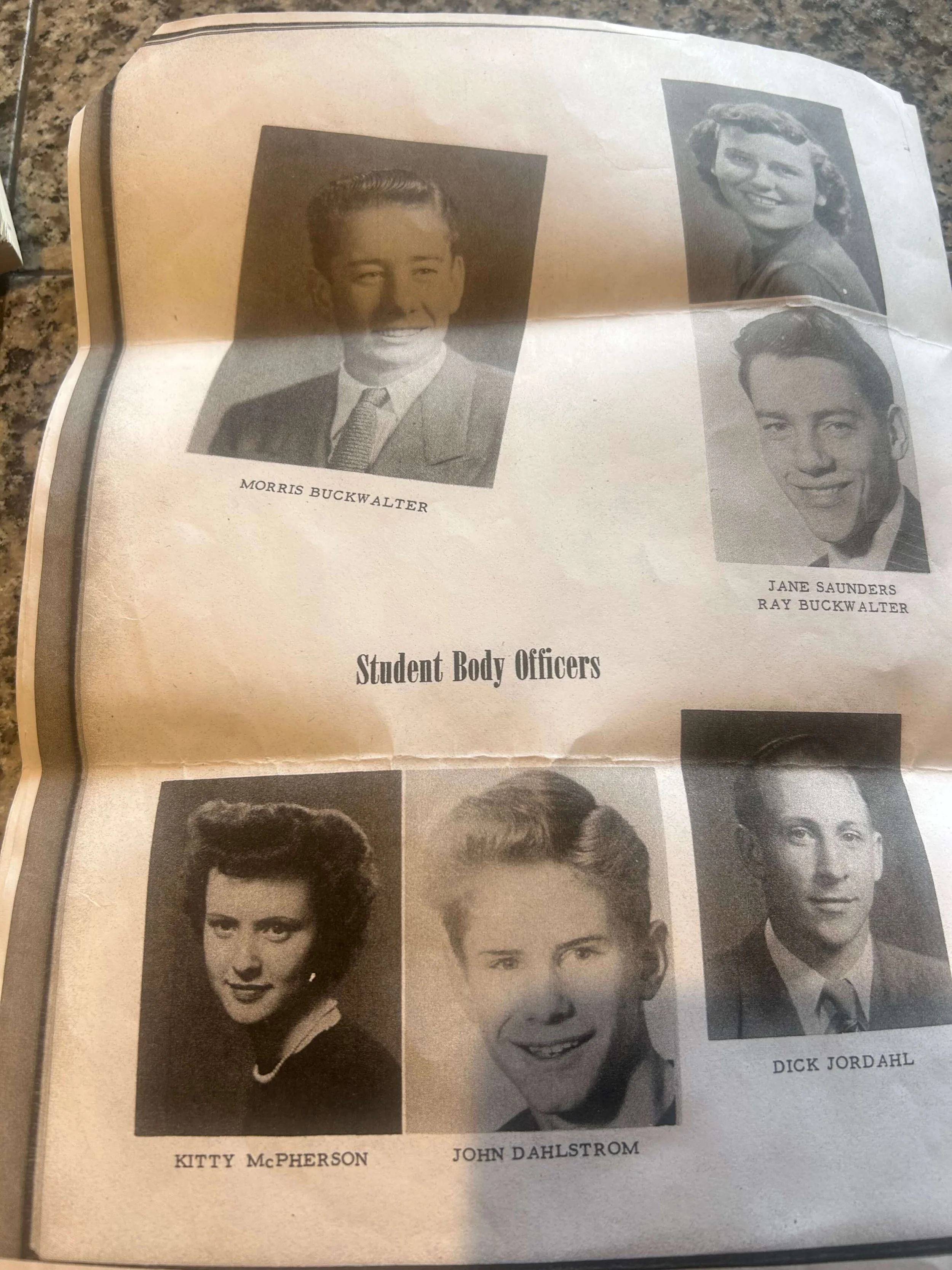 Besides excelling in sports, Bucky served as La Grande High’s student body president as a senior for the 1951-52 academic year (courtesy Bucky Buckwalter)