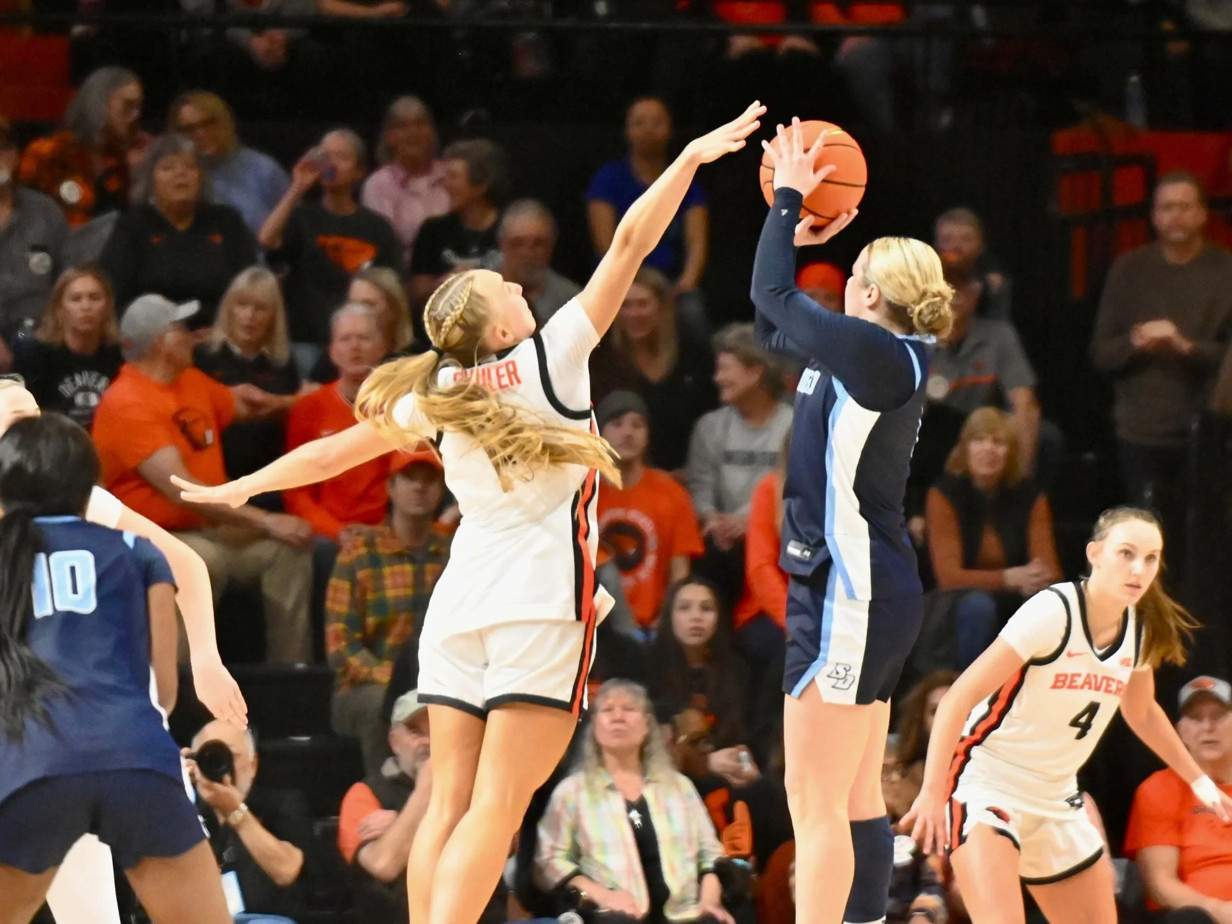 At Oregon State, defense has been Kennedie Shuler’s calling card (courtesy Dominic Cusimano)