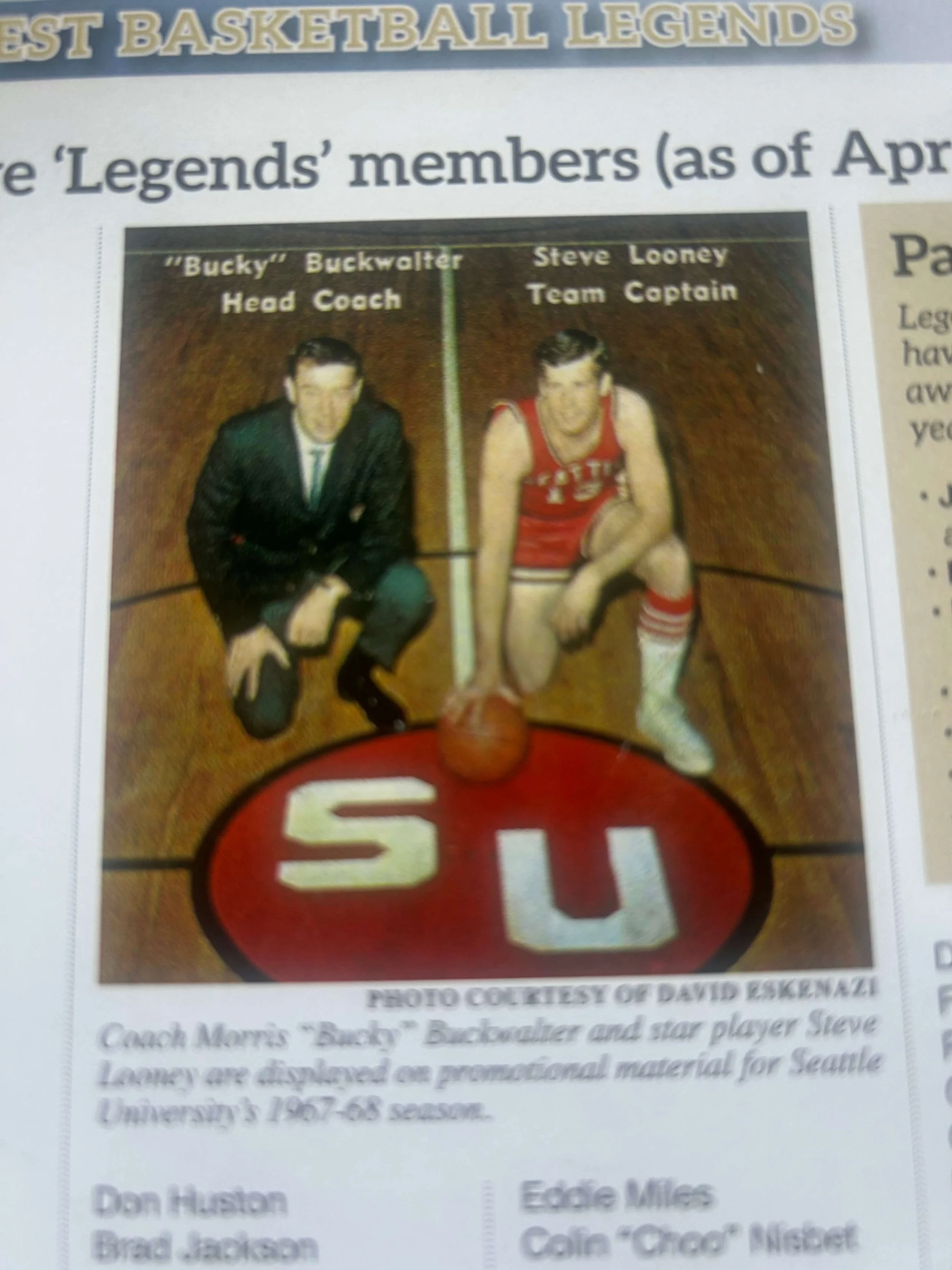 Buckwalter during his first season as head coach at Seattle University (courtesy Bucky Buckwalter)