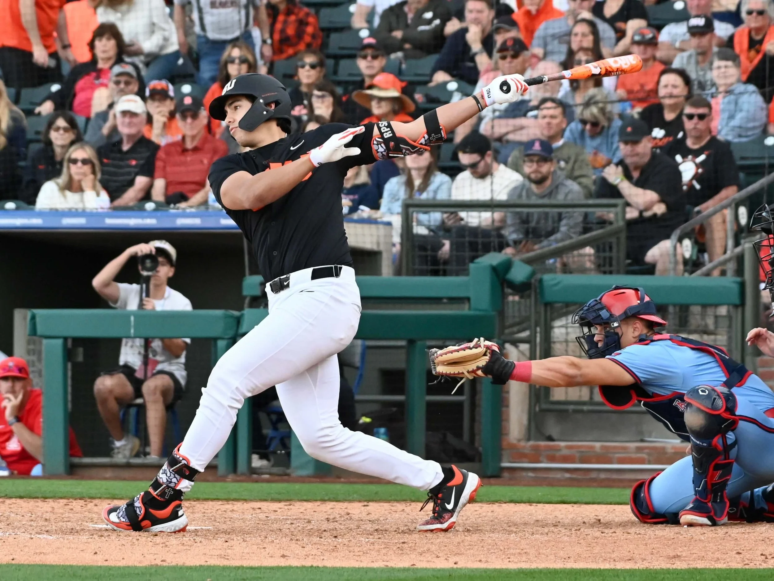 Freshman left fielder Josh Proctor has rebounded from a midseason slump to catch a hot streak as Oregon State prepares for another postseason run (courtesy Dominic Cusimano)