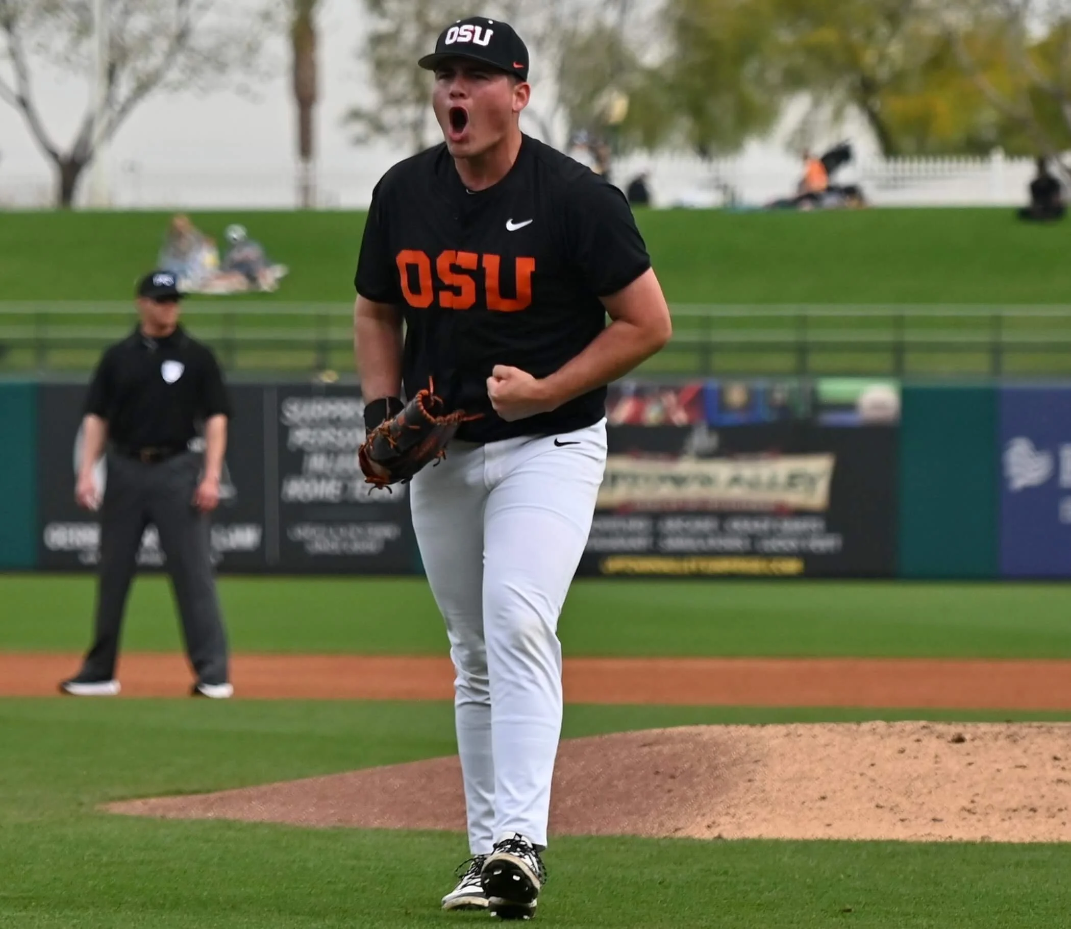 Freshman Trey Morris will likely be the ace of Oregon State’s pitching staff next season (courtesy Dominic Cusimano)