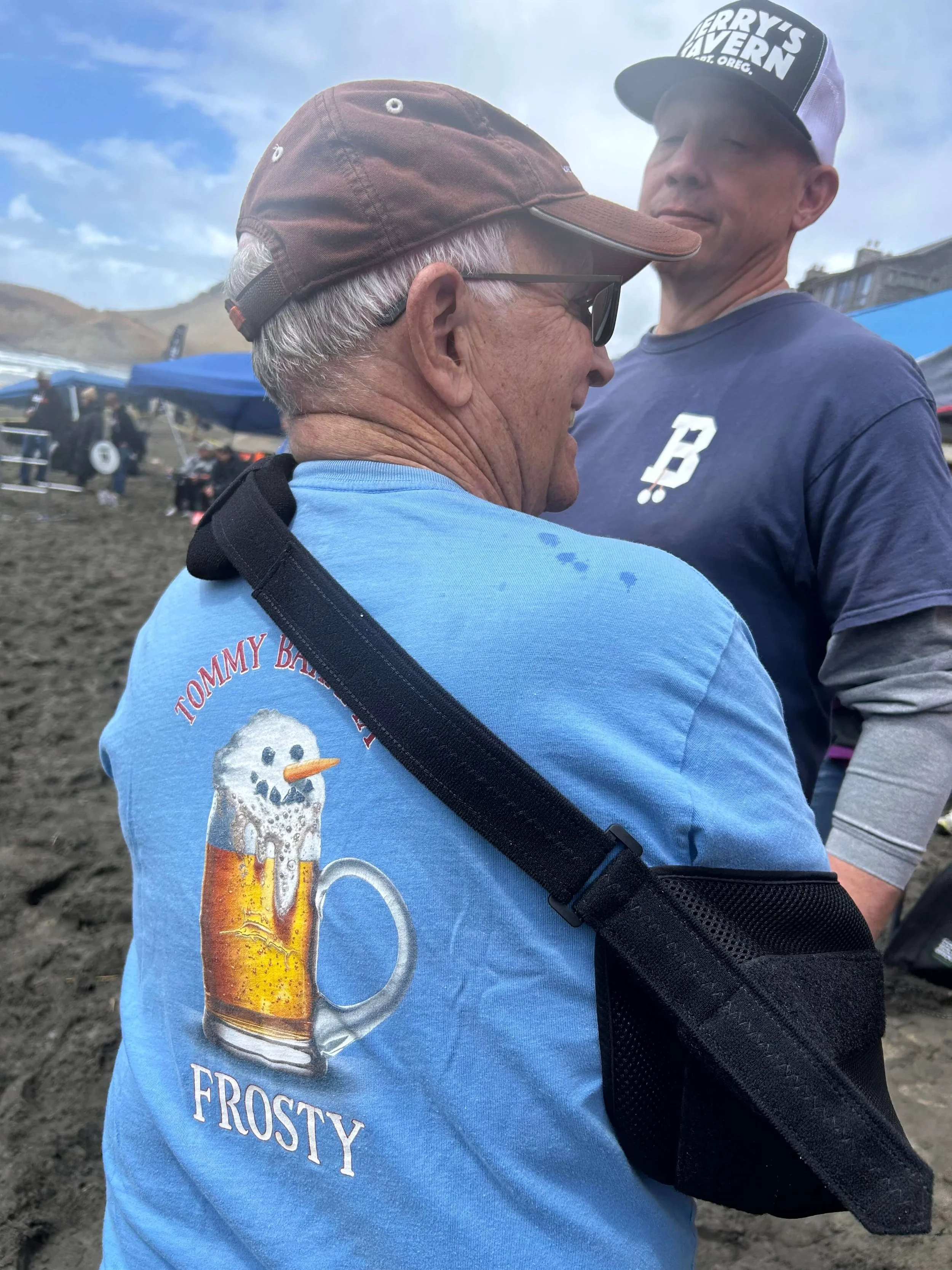 Frosty Comer, at 80 the oldest participant in Sling 2026, won two matches in the adult division, toughing it out after recent shoulder surgery