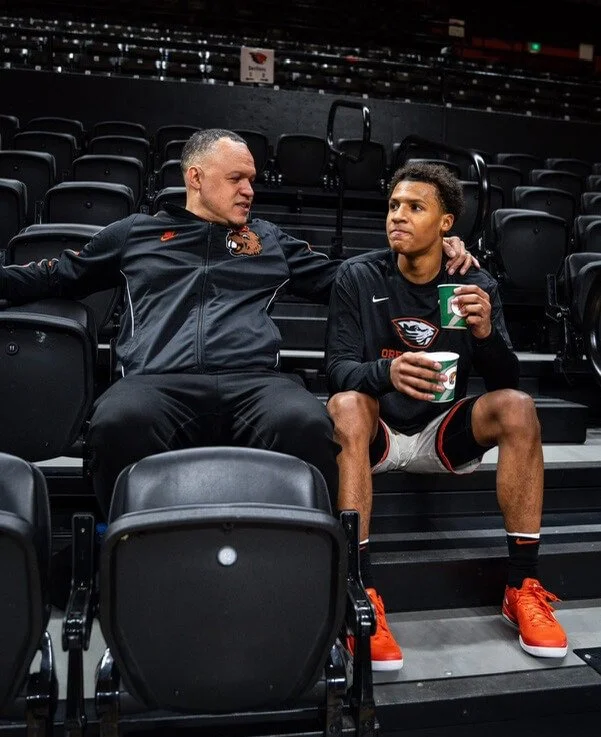 Josiah Lake Sr (left) has been a major inspiration and influence on JoJo’s basketball career (courtesy Josiah Lake Sr.)
