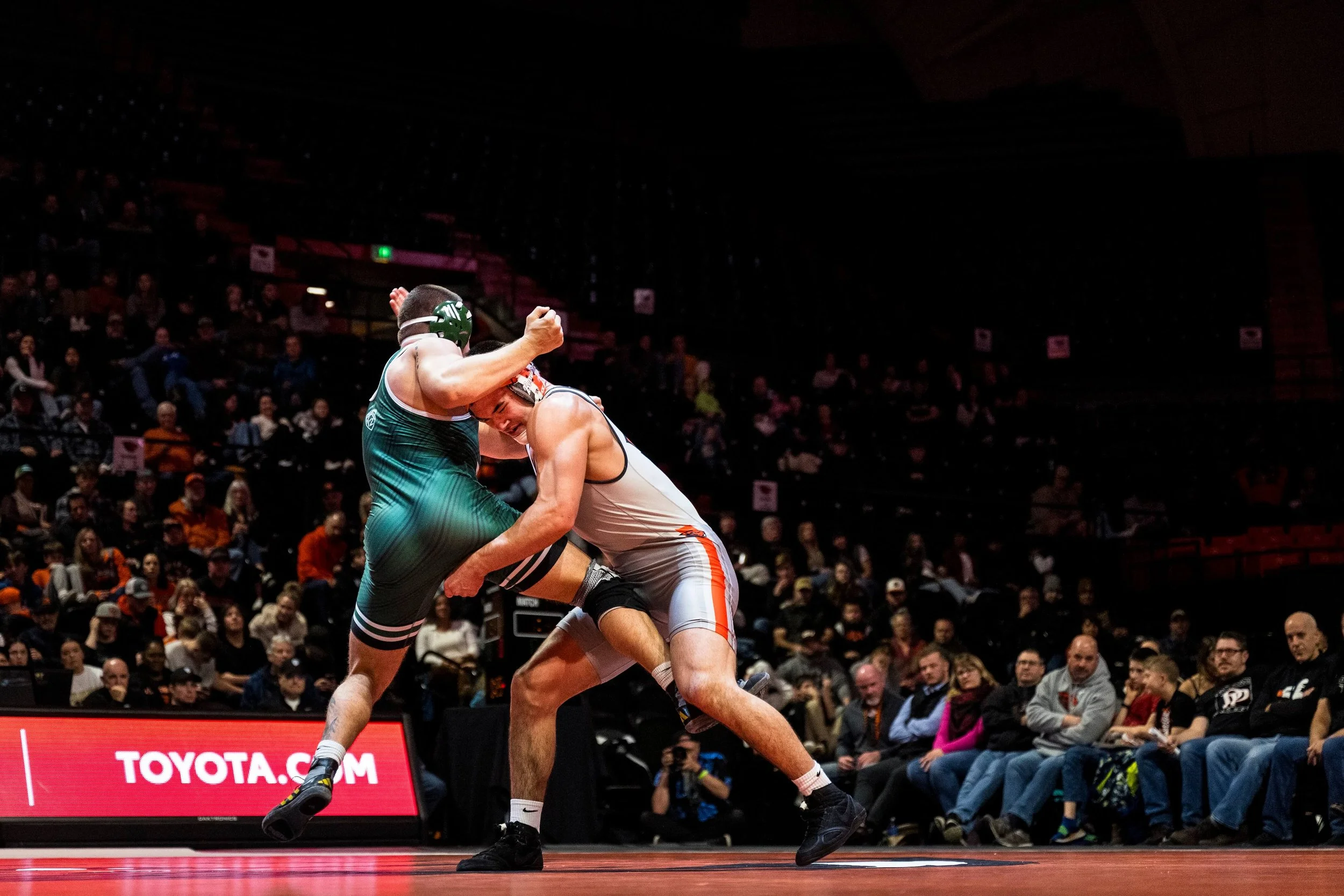 Sophomore Justin Rademacher is a U20 world champion at 97 kilograms (213 pounds) and a national championship contender in ’26 (courtesy Karl Maasdam/OSU athletics)