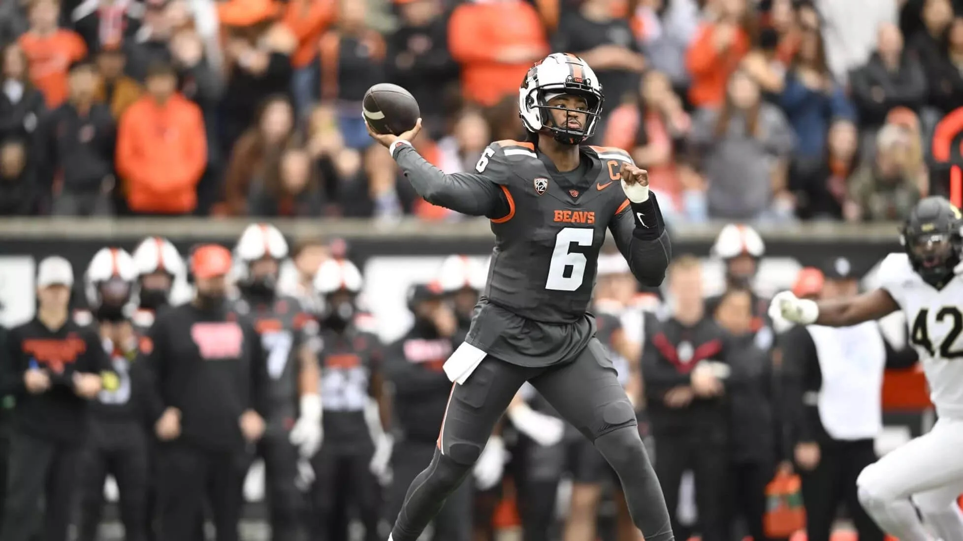 Maalik Murphy, in a battle for the starting quarterback job, had a “pretty good day” in the Spring Game Saturday according to Coach JaMarcus Shephard (courtesy OSU sports communications)