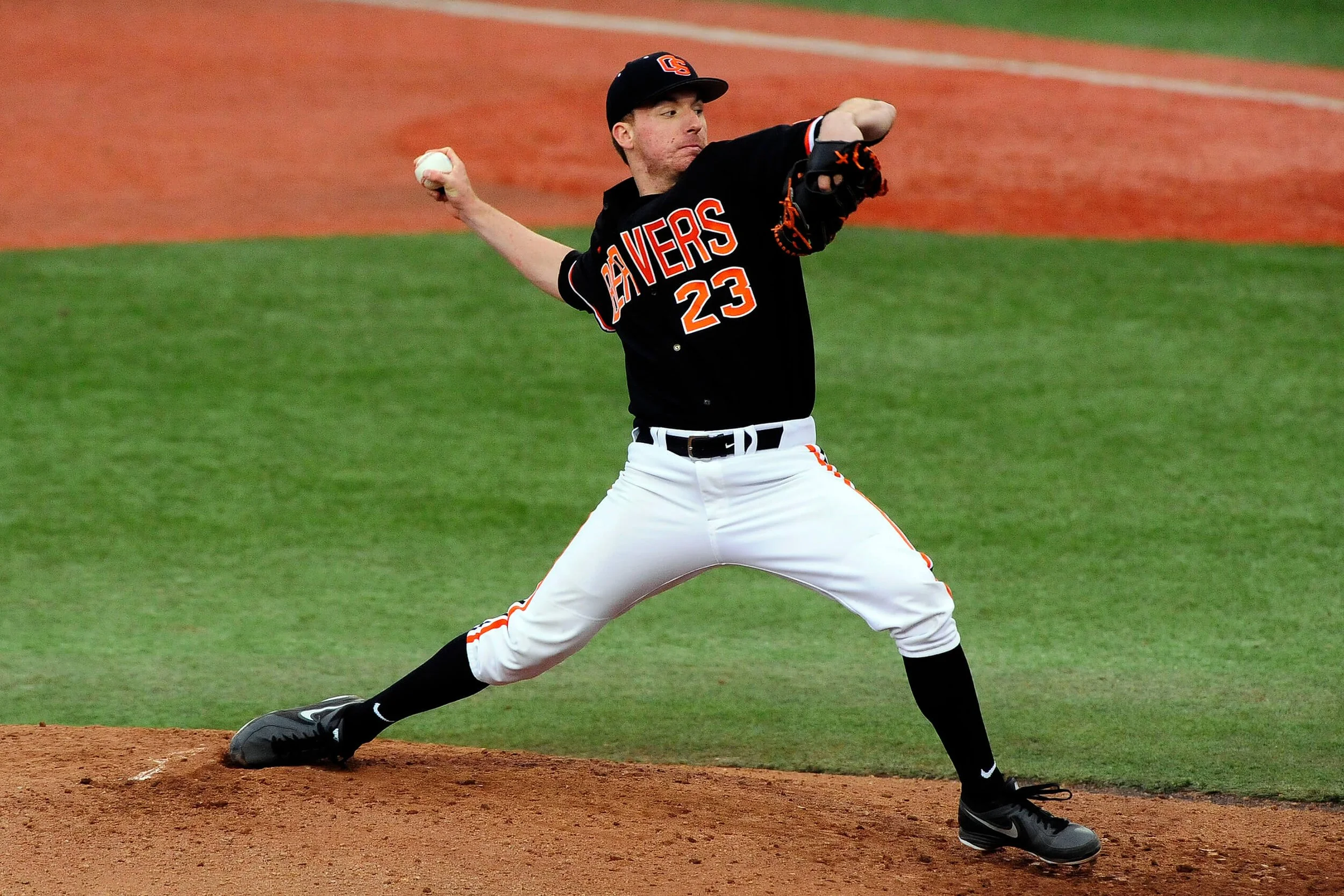 Once an All-America pitcher at Oregon State, Andrew Moore is now pitching coach at his alma mater (courtesy Dave Nishitani)