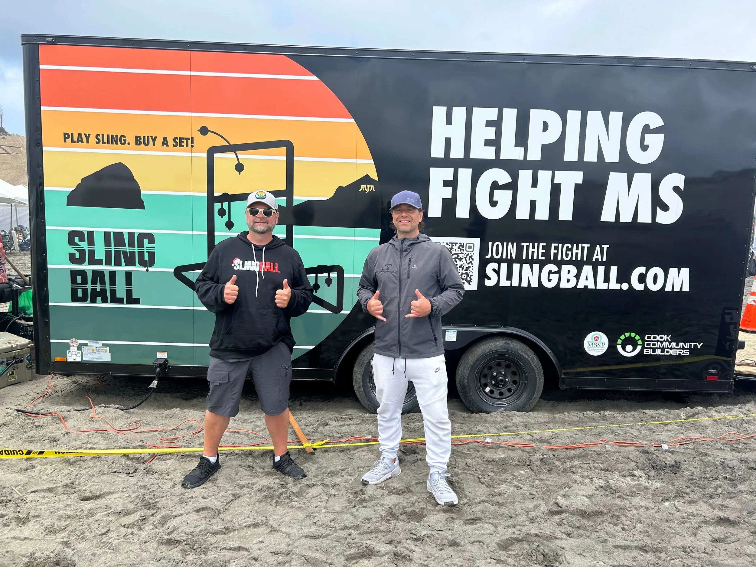 Brothers Carter (left) and Randy Neu began the annual Slingball charity event in memory of their mother Marilyn, who died of Multiple Sclerosis in 2005