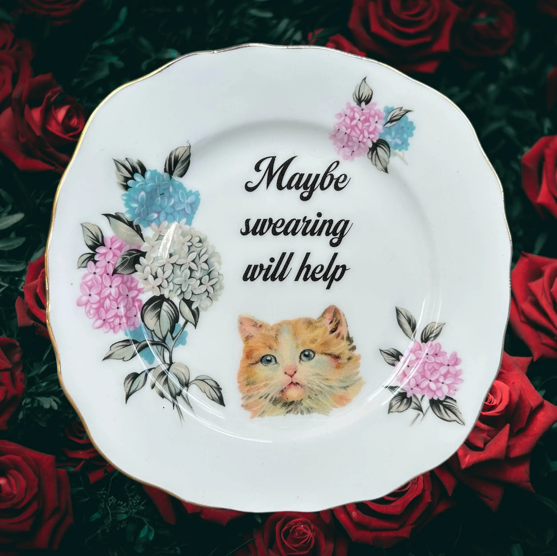 Maybe Swearing Will Help - Decorative Plate