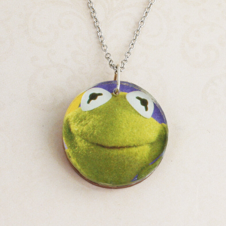 Double Sided Necklace - Kermit