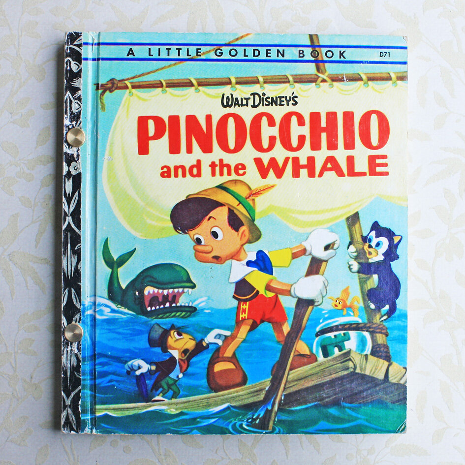 Little Golden Book Journal (Refillable) - Pinocchio And The Whale