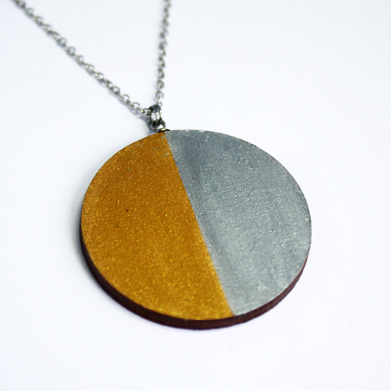 Round Necklace - Gold Silver