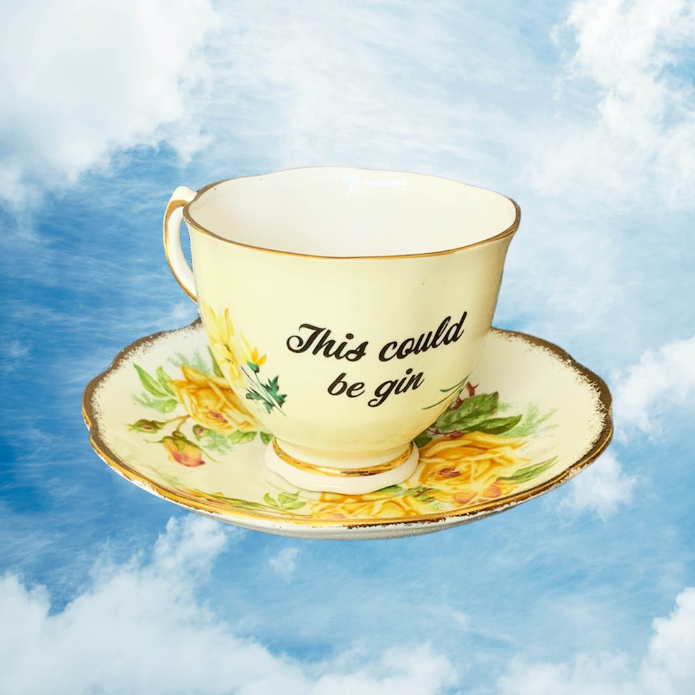 This Could Be Gin, Funny Vintage Tea Cup For The Gin Lover — The Dandy Lion