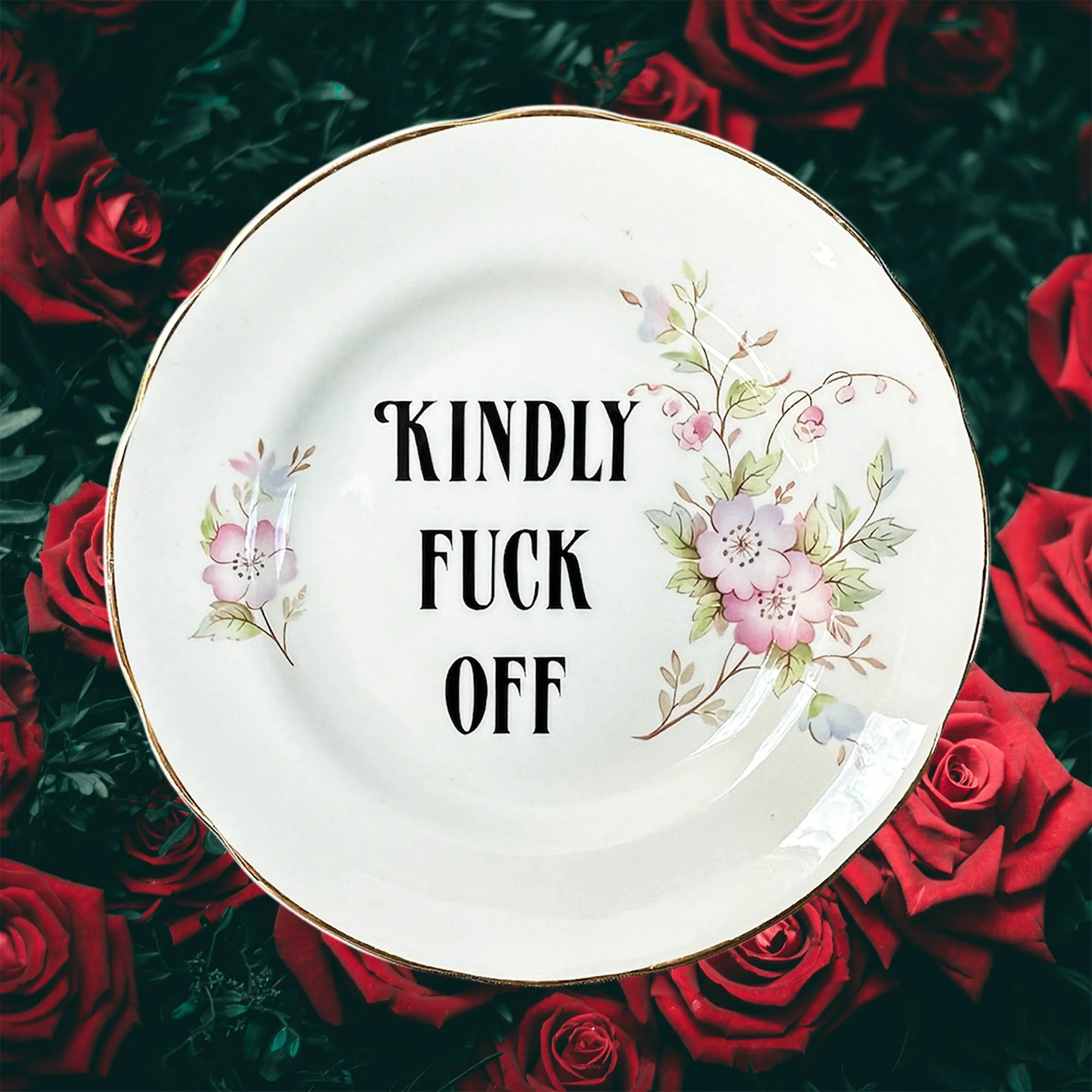 Kindly Fuck Off - Decorative Plate