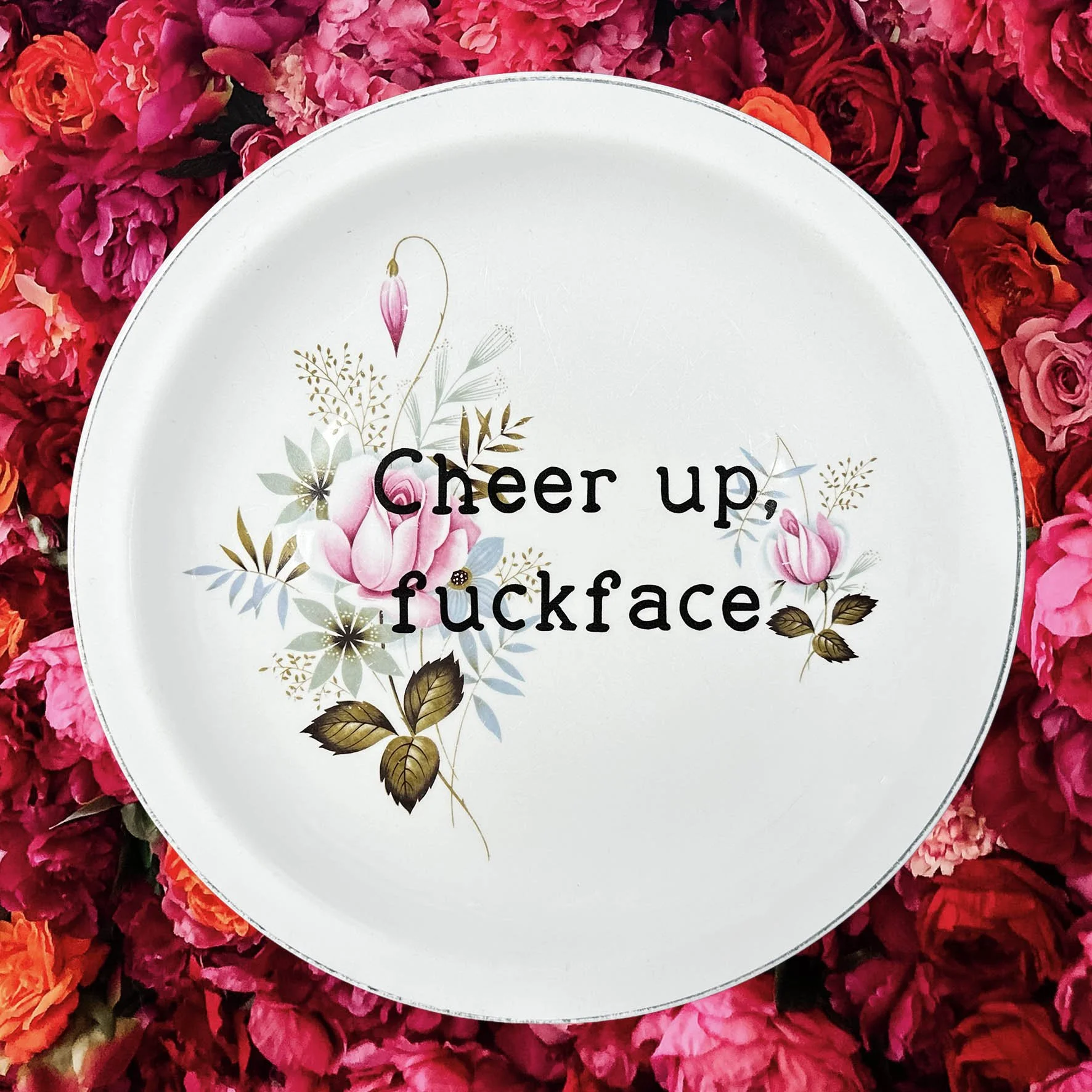 Cheer Up, Fuckface - Decorative Plate