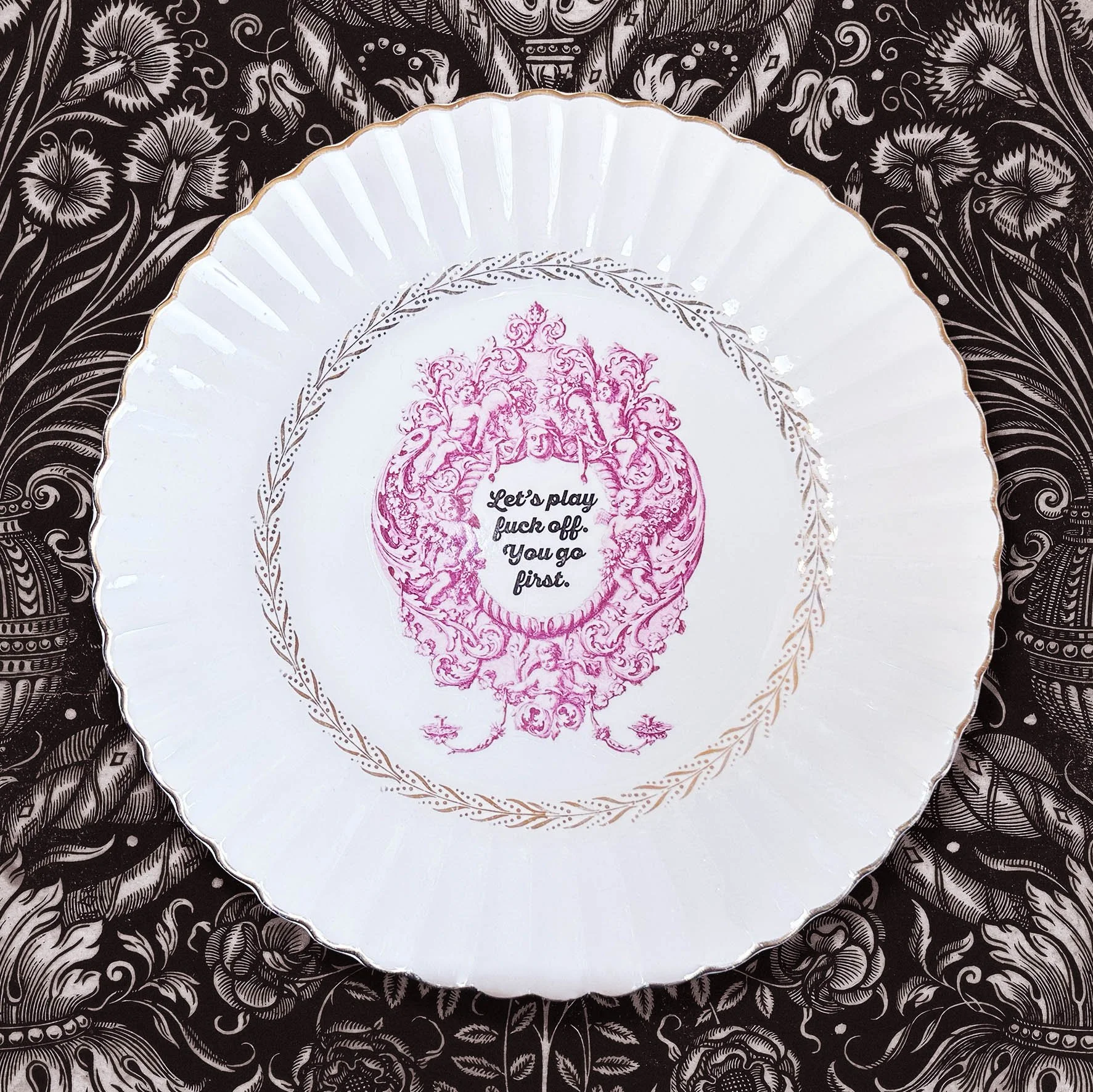Let’s Play Fuck Off. You Go First - Decorative Plate
