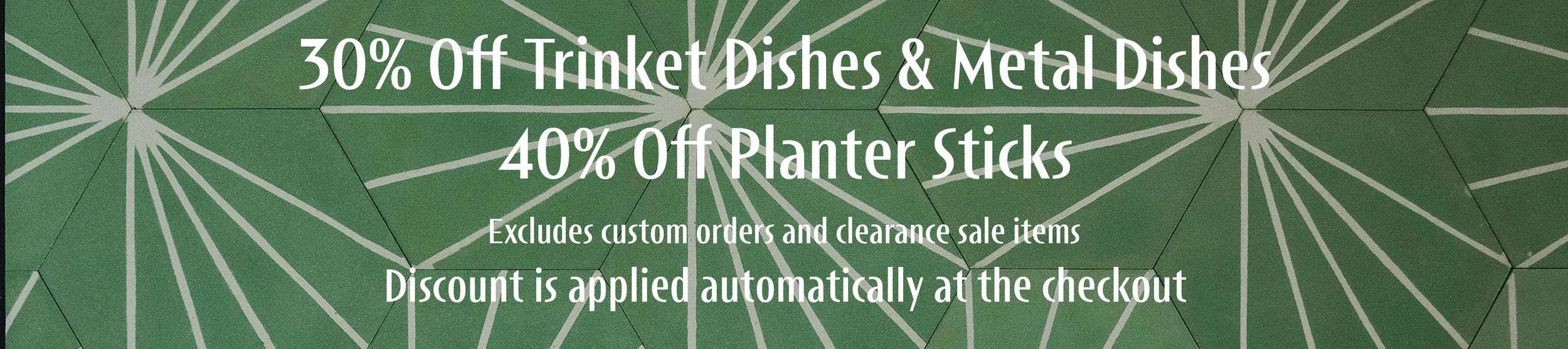30% off trinket dishes and laser engraved metal dishes with rude and funny words and quotes. 40% off planter stick labels with funny quotes, excluding create-a-plate, custom orders, clearance sale items, and digital gift cards