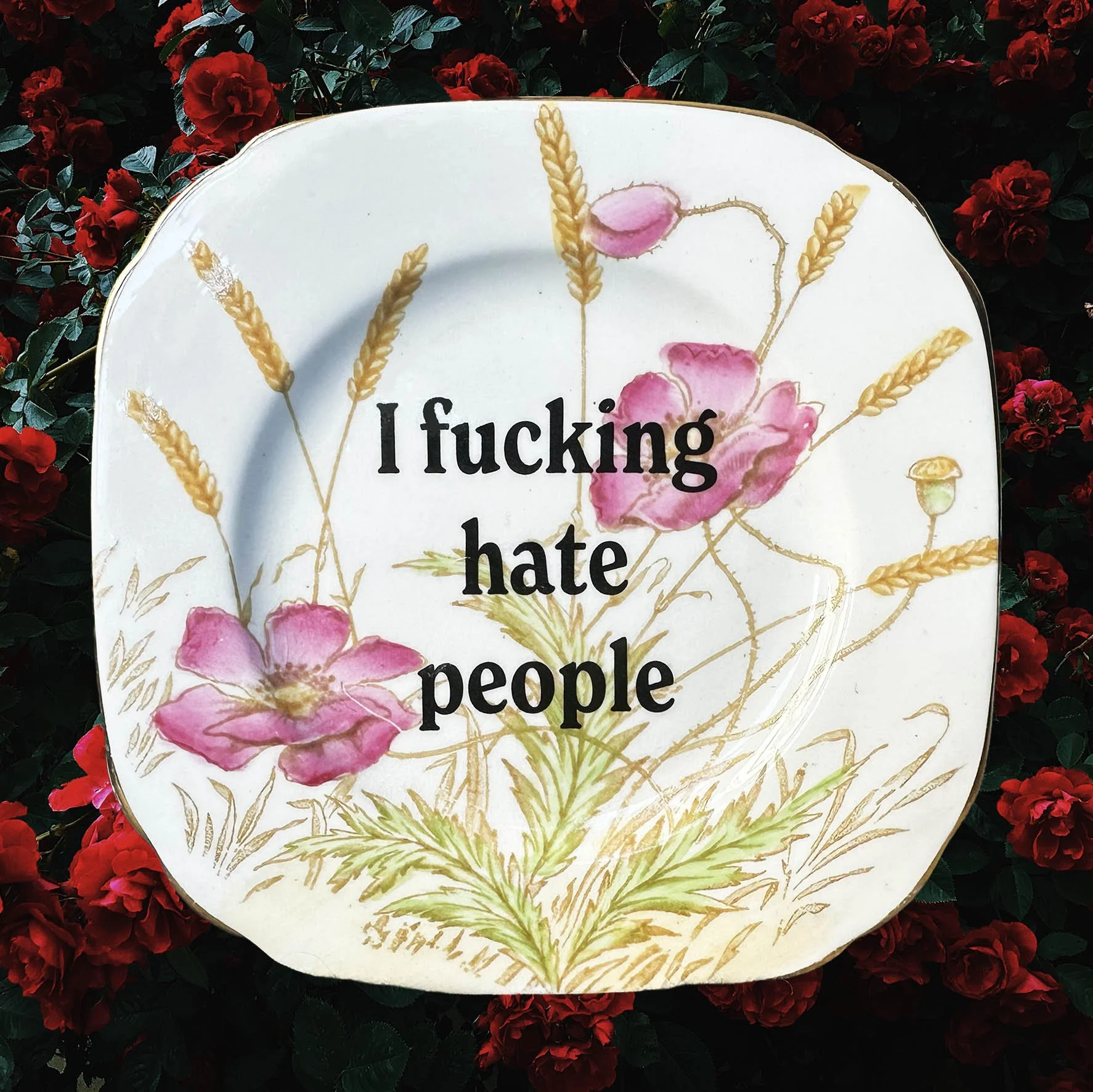 I Fucking Hate People - Decorative Plate