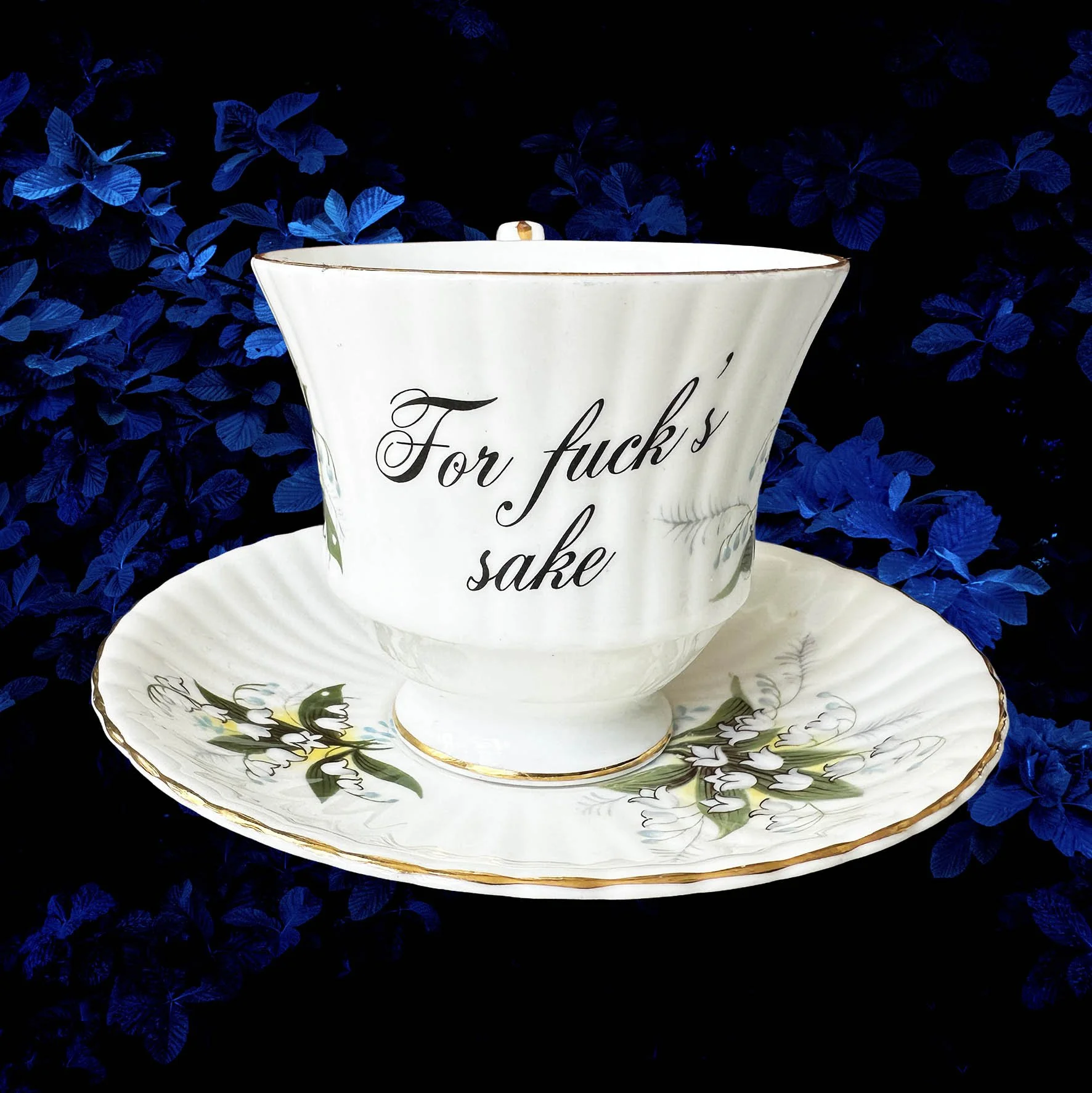 For Fuck's Sake - Vintage Tea Cup