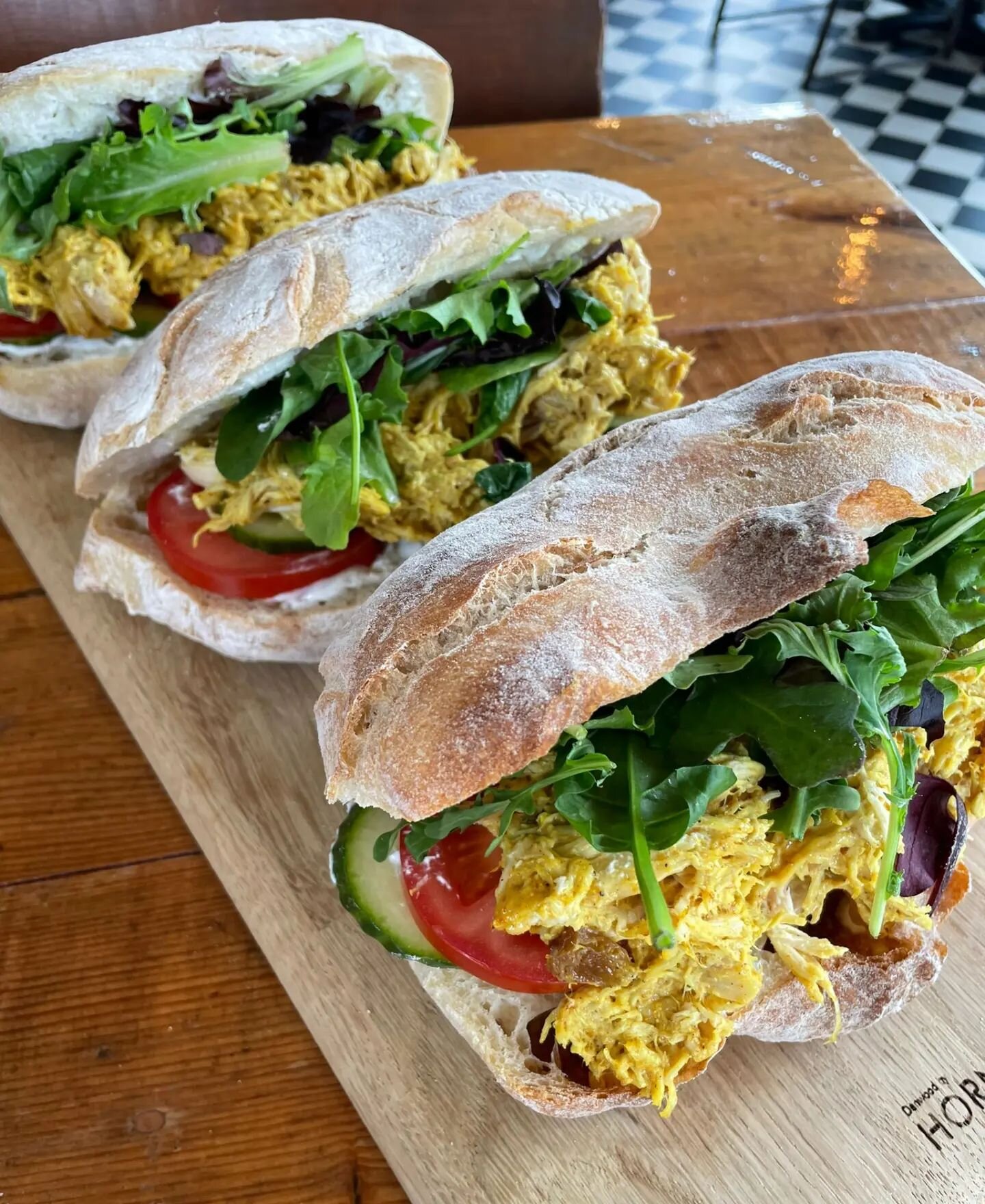 The Coronation Chicken Ciabatta...saucy new addition to our summer lunch menu 🔥