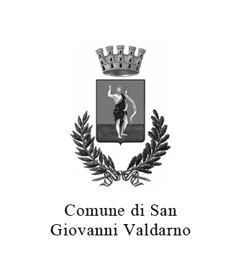 Stemma del Comune di San Giovanni Valdarno con testo corrispondente.