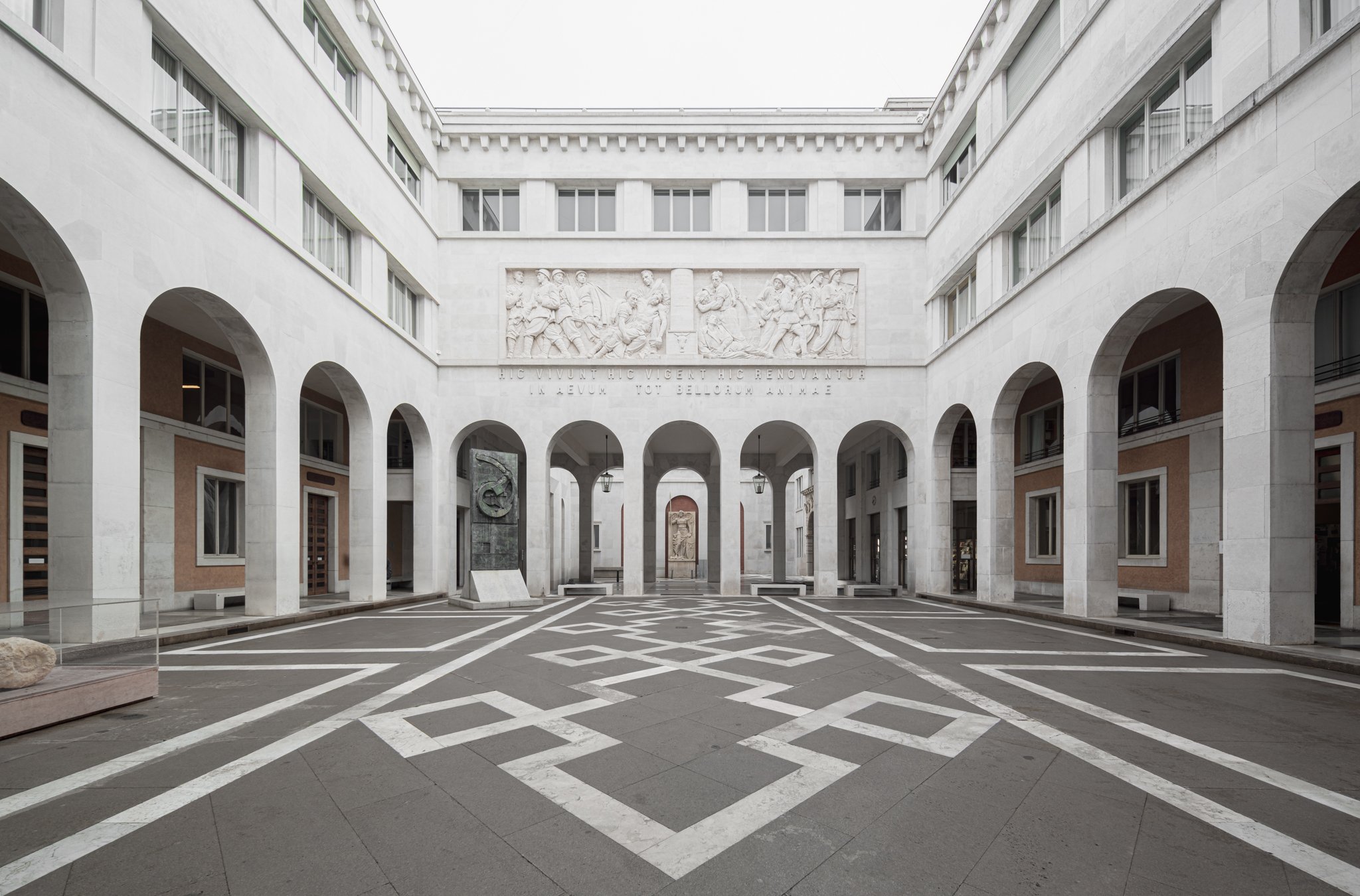 Palazzo del Bo, Cortile Nuovo, Padova. Architetto: Ettore Fagiuoli