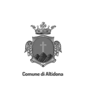 Logo del Comune di Altidona con scudo, corona, montagne e croce.