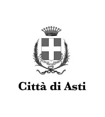 Stemma e testo che dice 'Città di Asti'