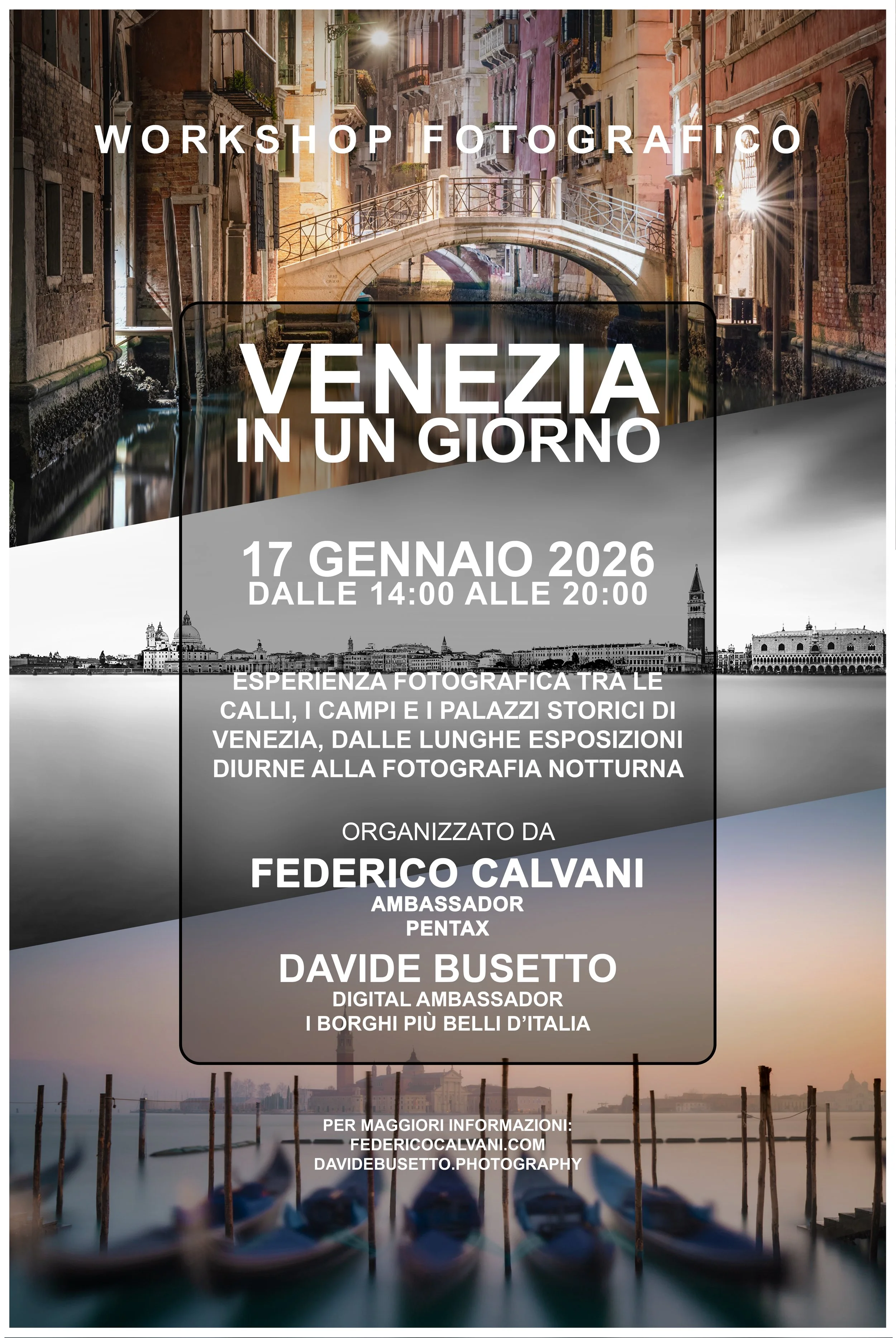 Workshop fotografico a Venezia - 17 gennaio 2026