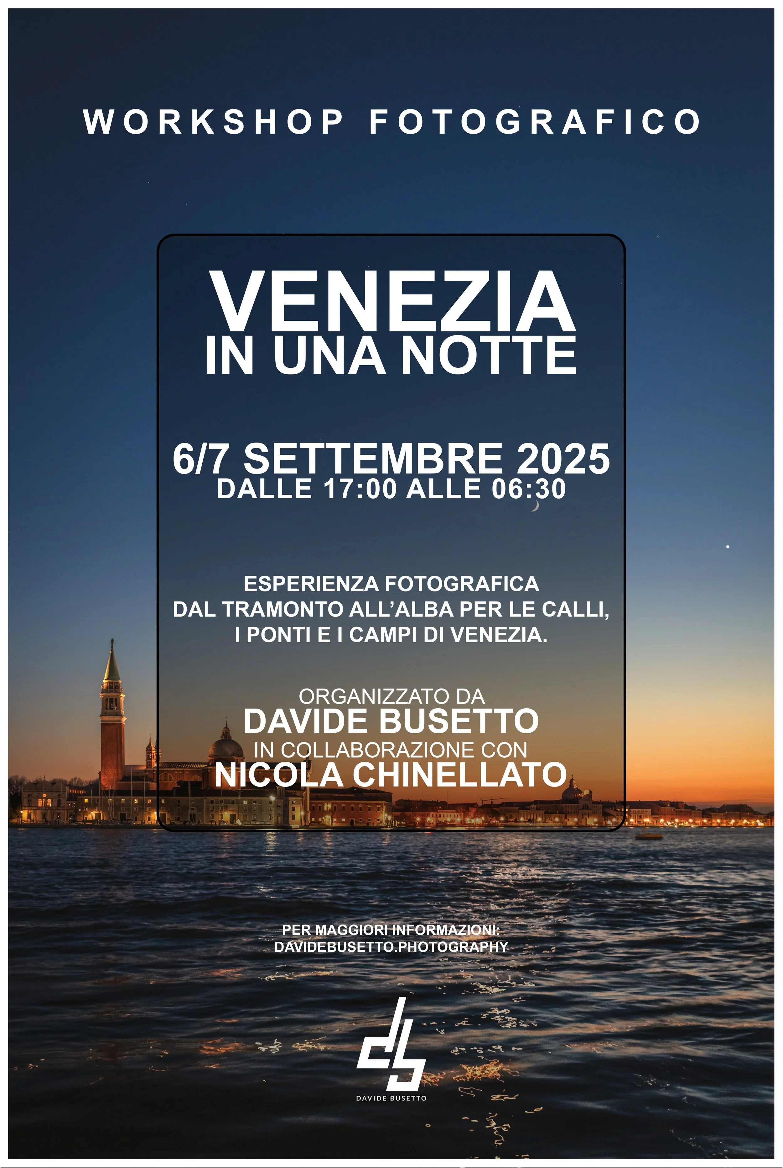 Workshop fotografico a Venezia - 6/7 settembre 2025