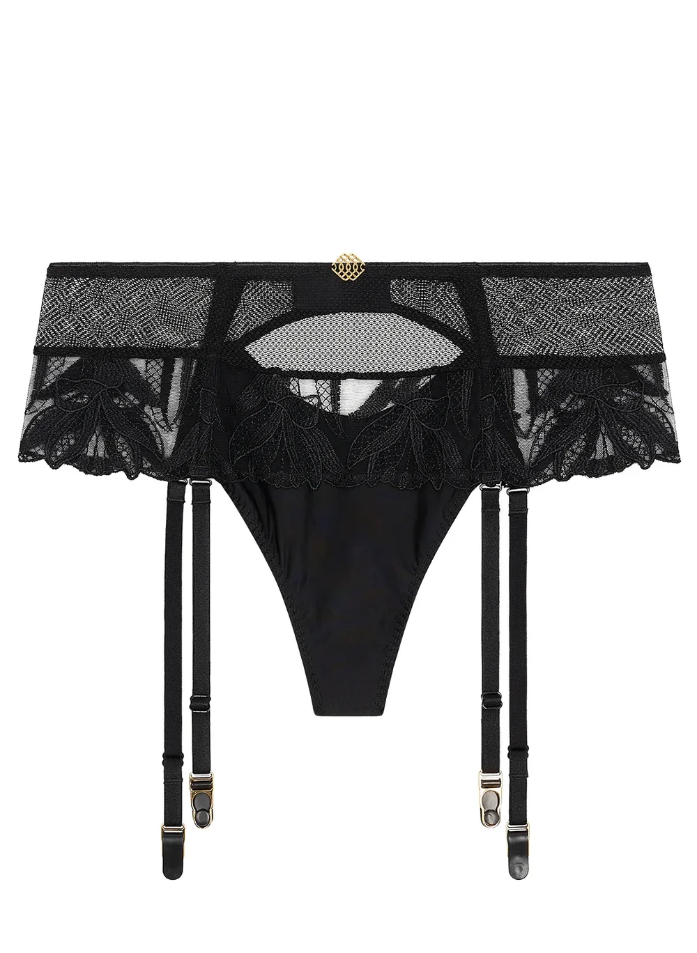 Sweet Euphoria Black Garter Belt Thong VanillaFudge Sweet Euphoria Black Garter Belt Thong VanillaFudge