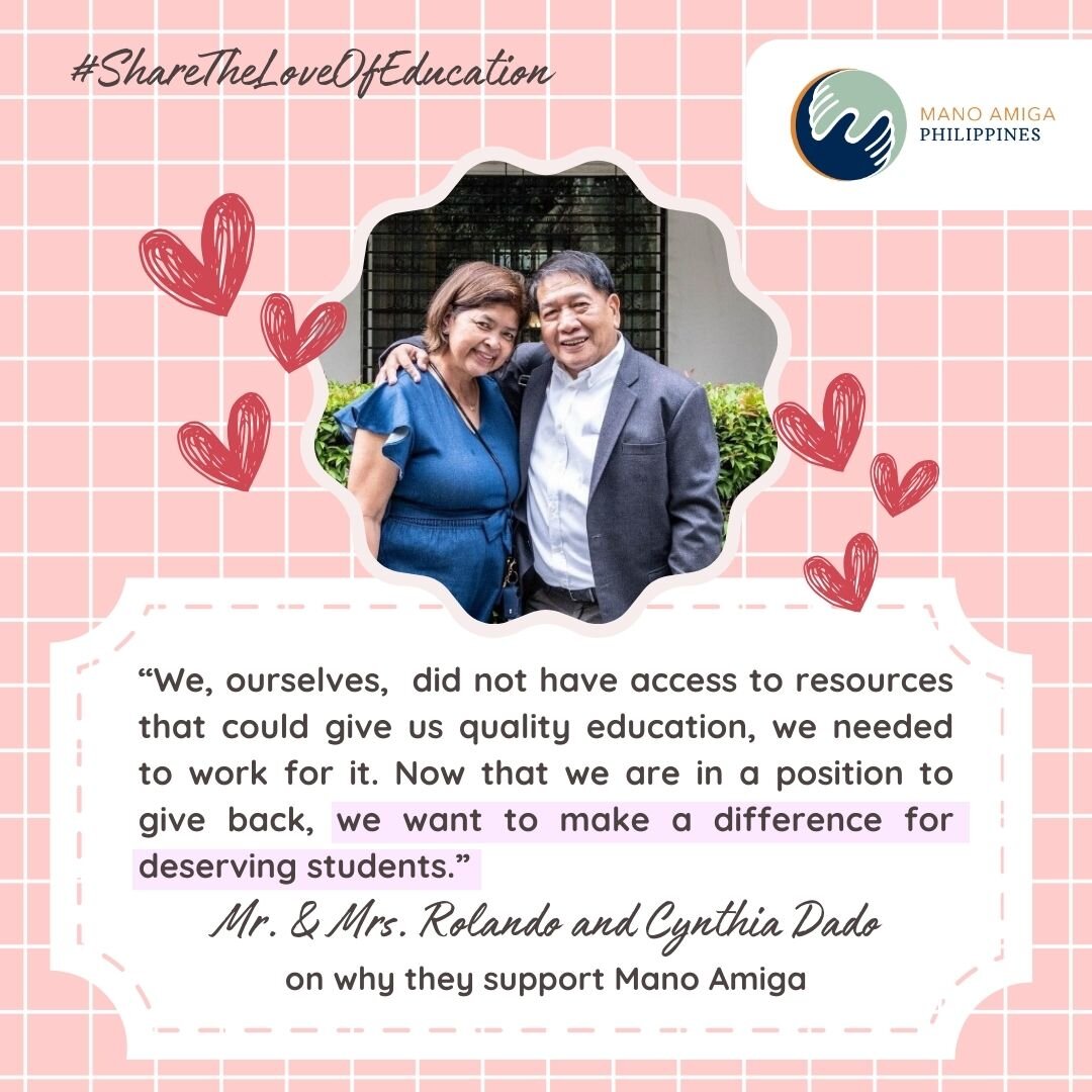 As we wrap up this month of love, we extend our heartfelt gratitude to generous sponsors like Mr. and Mrs. Dado, whose unwavering support has brought immense joy and opportunities to our scholars. 🌟

Ready to spread the love? Join hands with us and 
