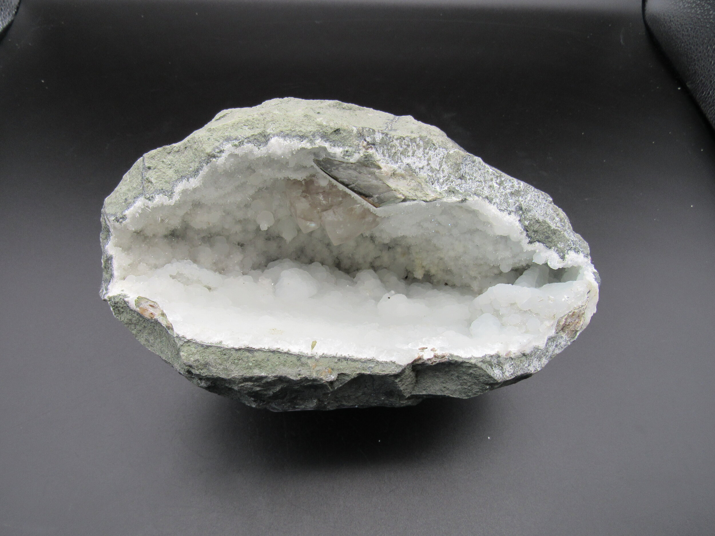 Prehnite, Calcite &amp; Quartz Geode  -  India
