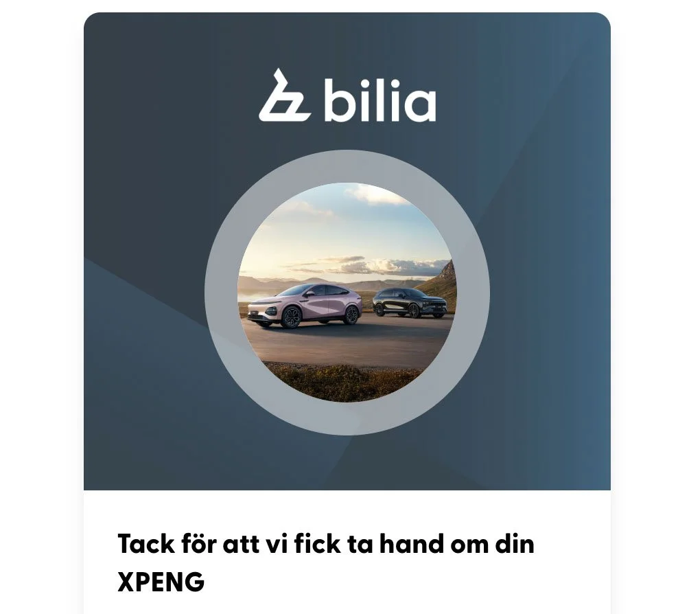 En gåva med egen logotyp och hälsning, tillsammans med val för färger och text.