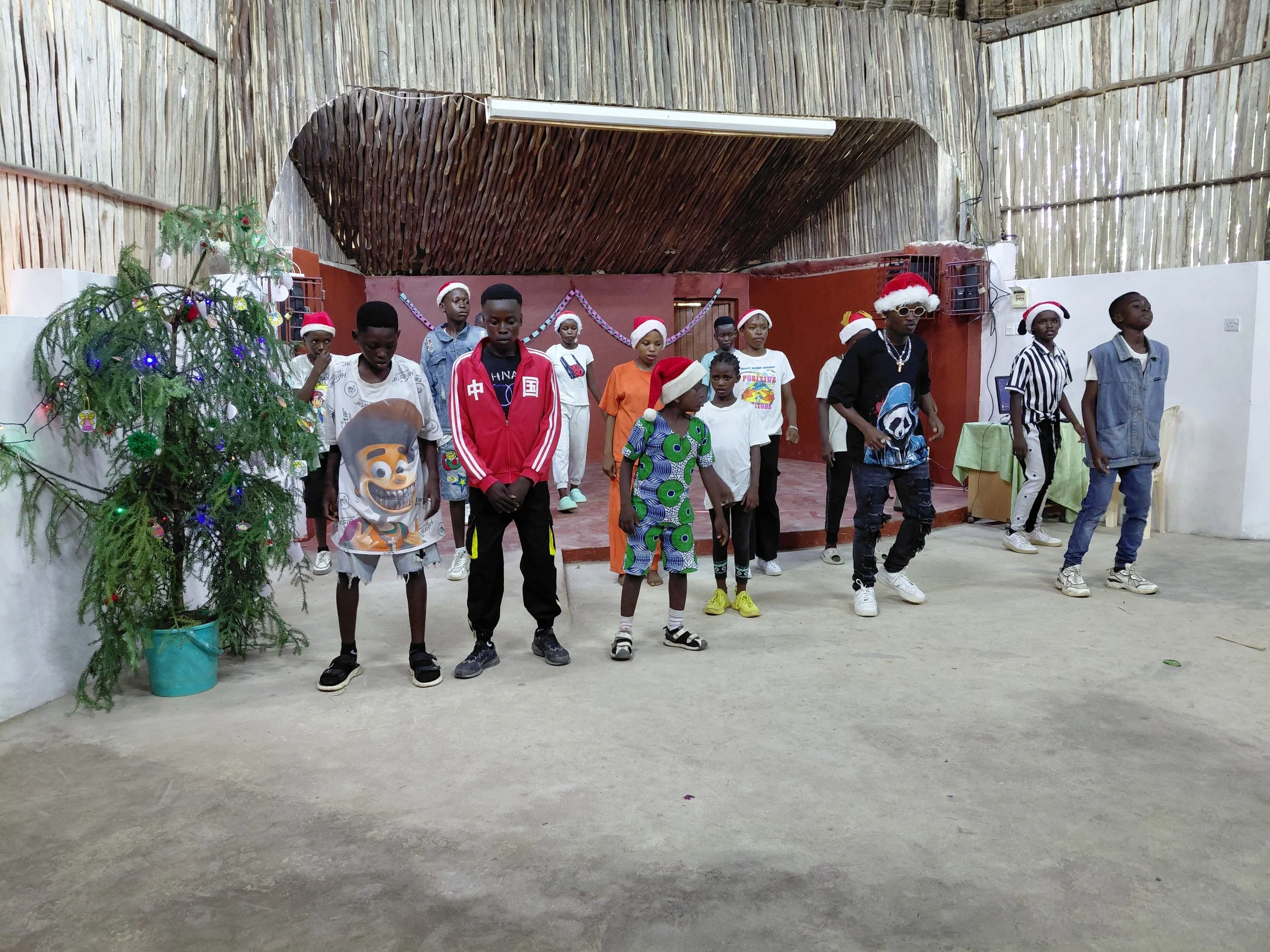 Boys present their Xmas Pop Dance