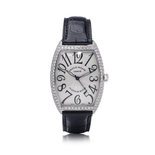 Franck Muller 6850 SC D 18KT White Gold with Factory Diamond Bezel