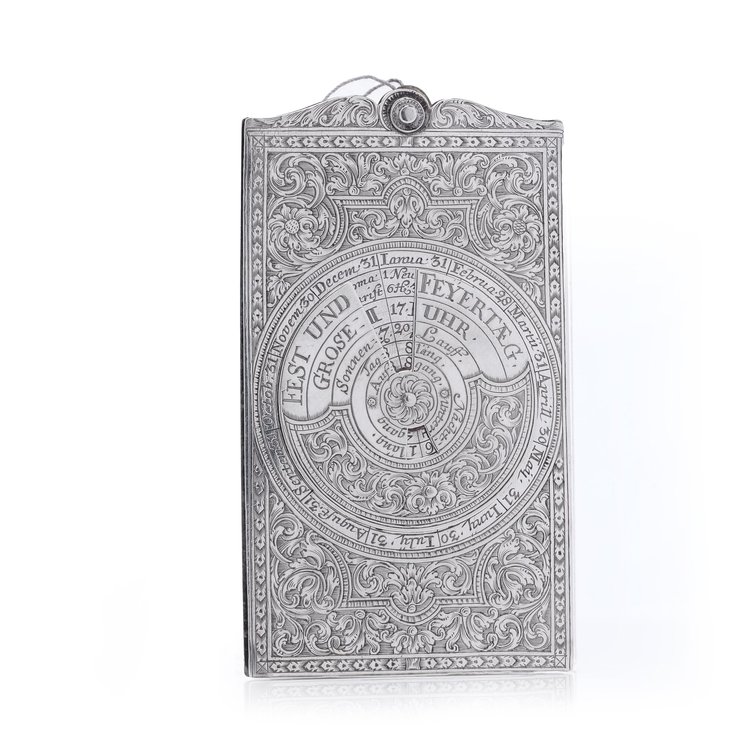 Antique 18th Century German Silver Perpetual Calendar
