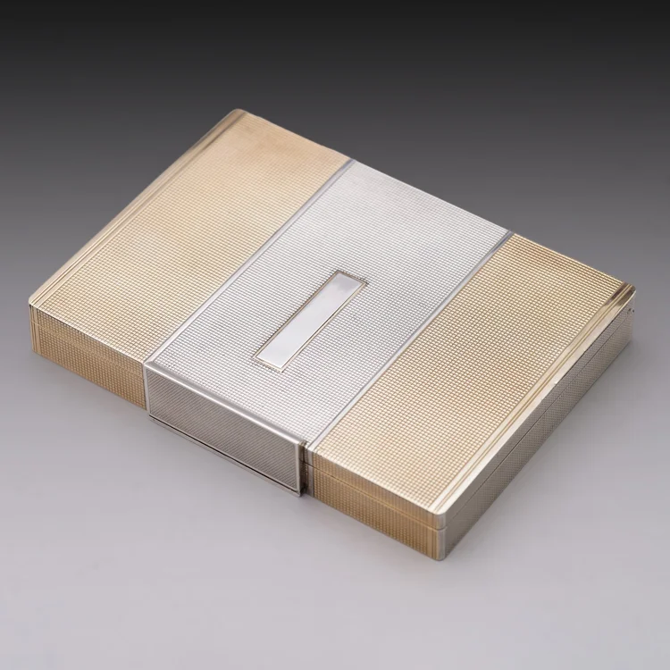 A vintage silver-gilt compact case by Asprey, London, 1939