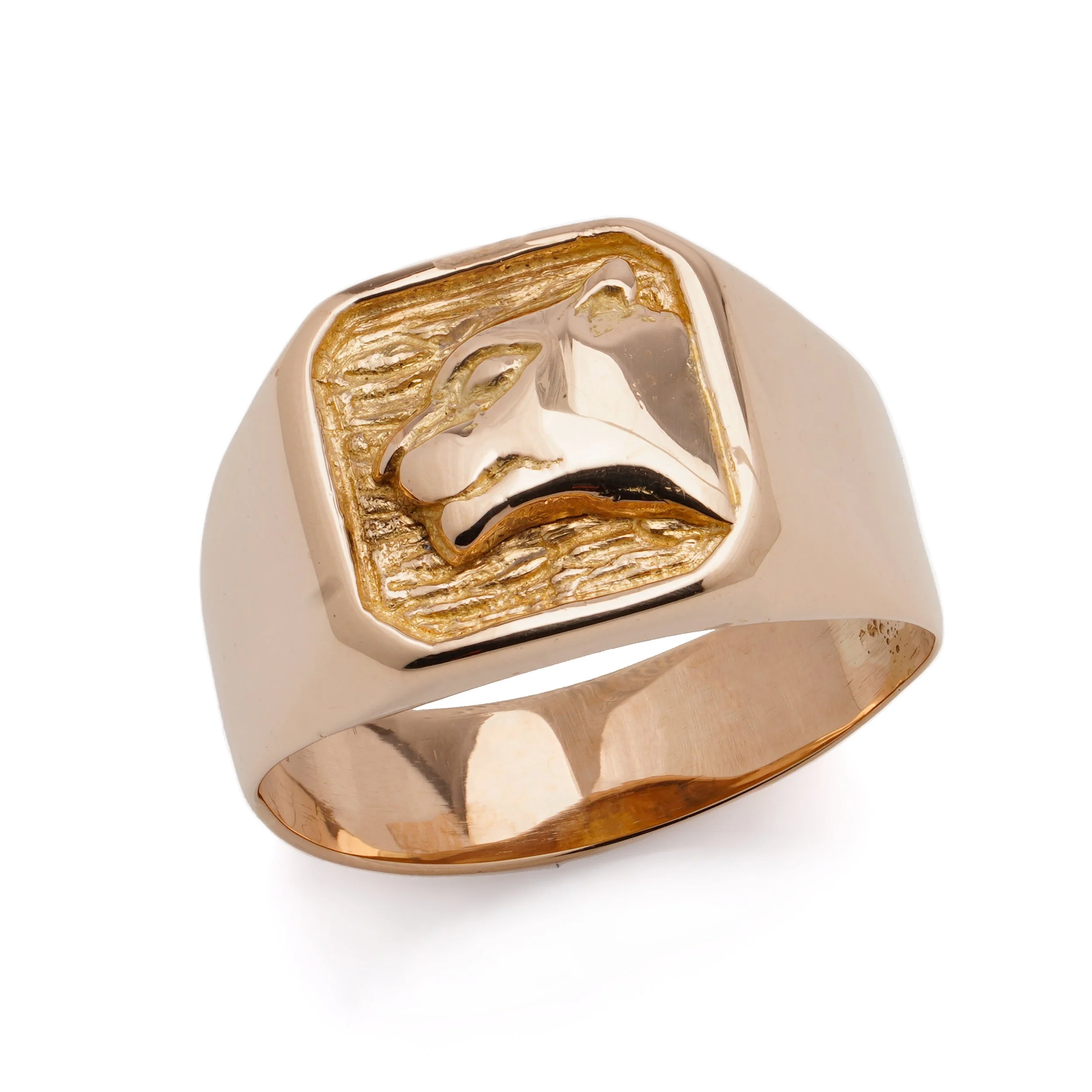 Mens large gold signet ring new arrivals