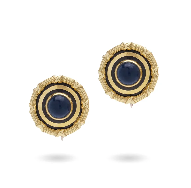 Theo Fennell 18KT gold sapphire earrings