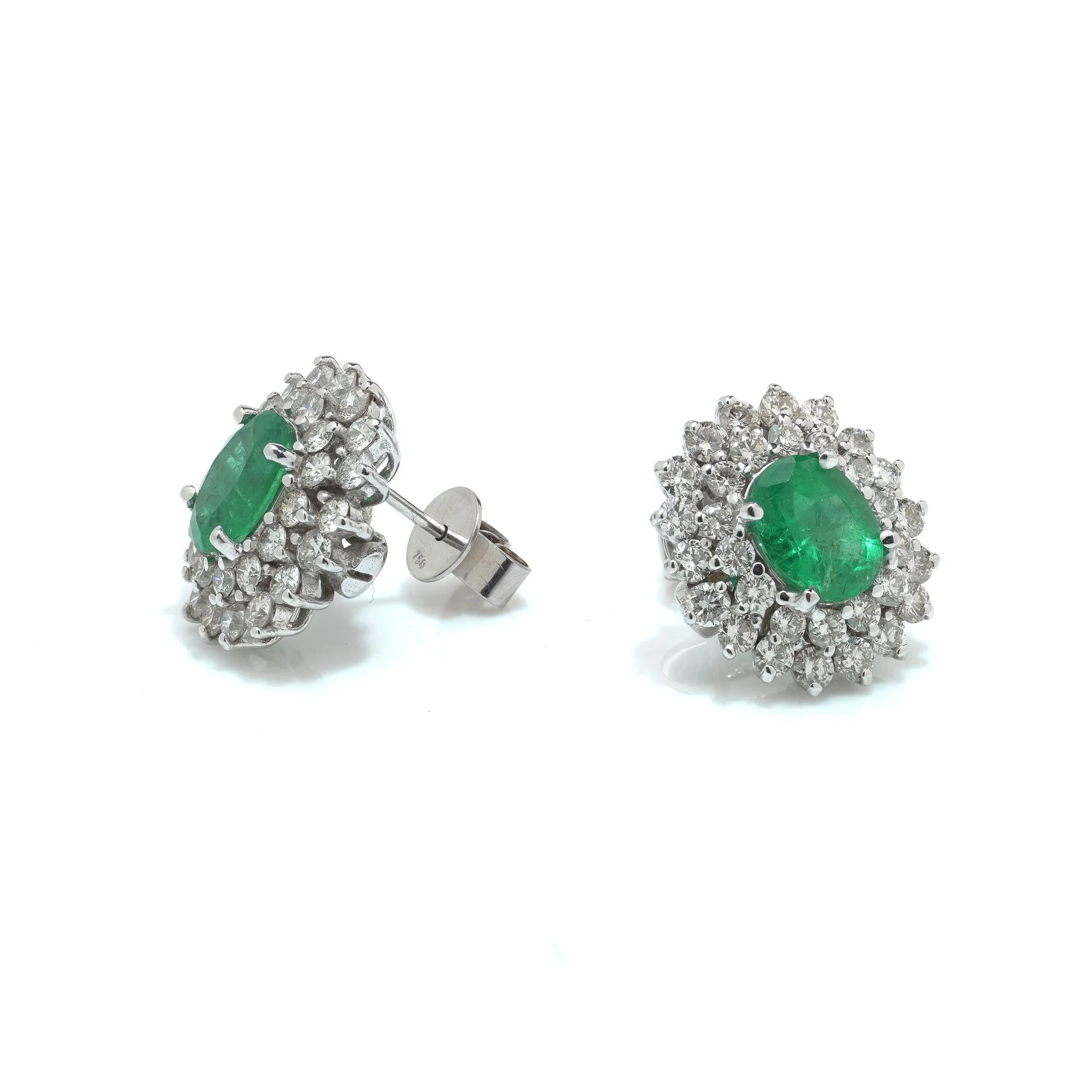 vintage-18kt-white-gold-emerald-and-diamond-cluster-earrings-02-Mozeris-Fine-Antiques.jpg