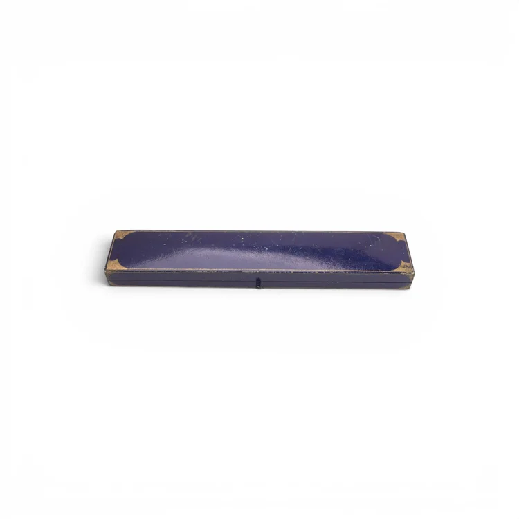 M.S. Bourla, Salonique Vintage Blue Bracelet Box, Circa 1950s