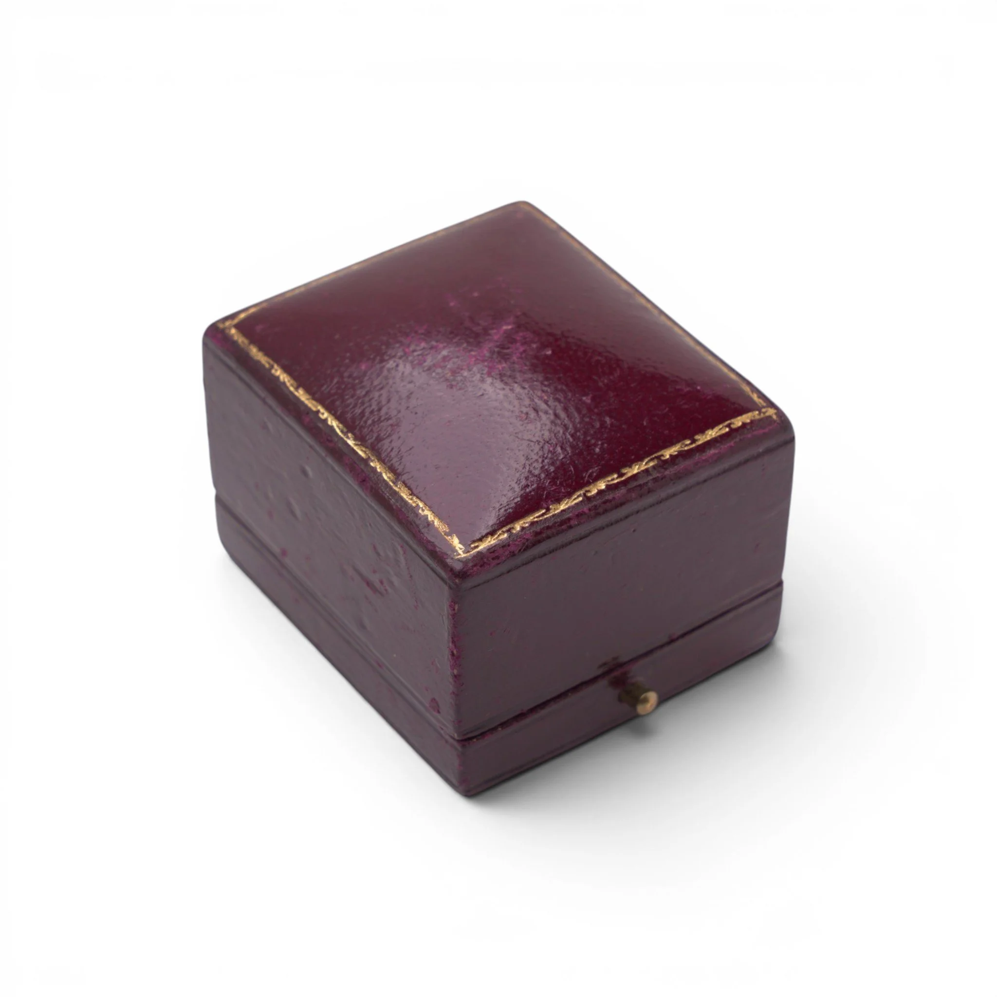 Antique H. Drows, 20 Copthall Avenue, London EC Red Leather Ring Box